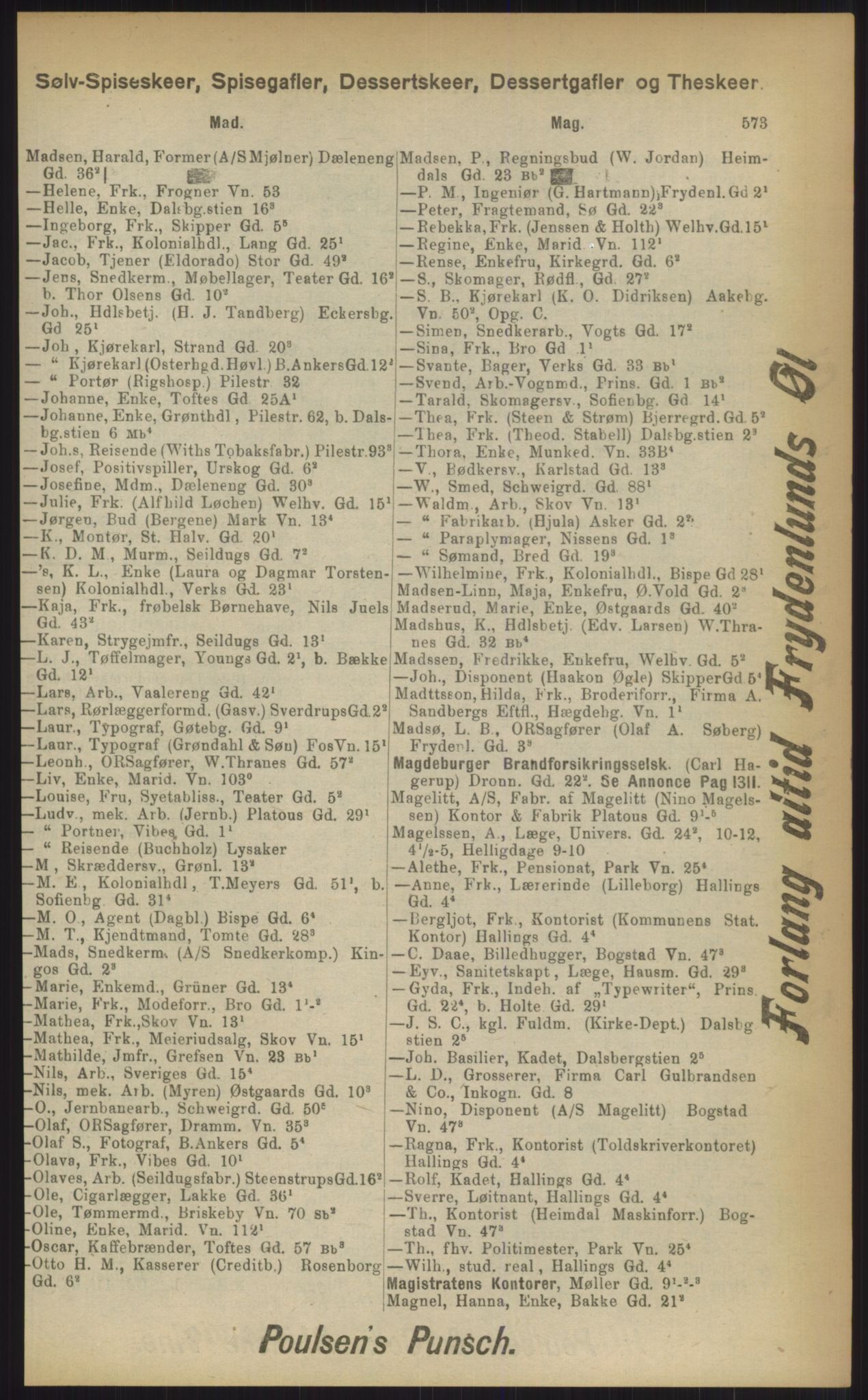 Kristiania/Oslo adressebok, PUBL/-, 1903, p. 573