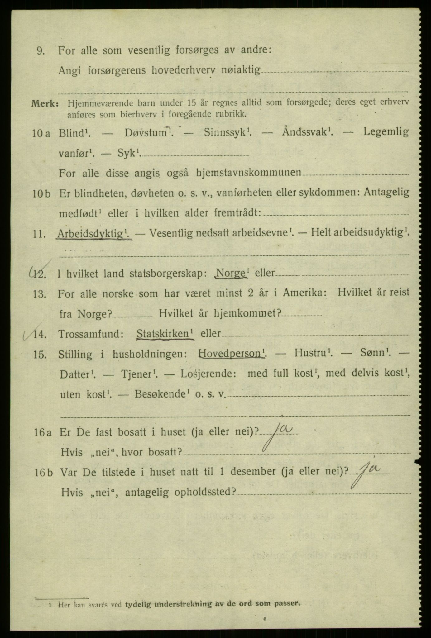 SAB, 1920 census for Bergen, 1920, p. 191498