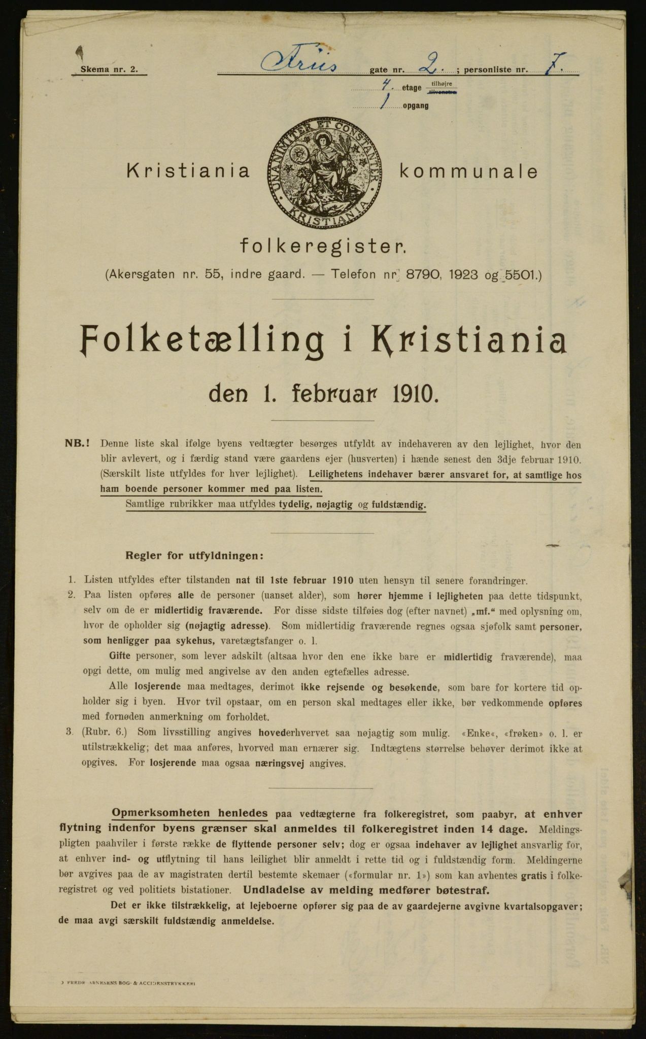 OBA, Municipal Census 1910 for Kristiania, 1910, p. 25142