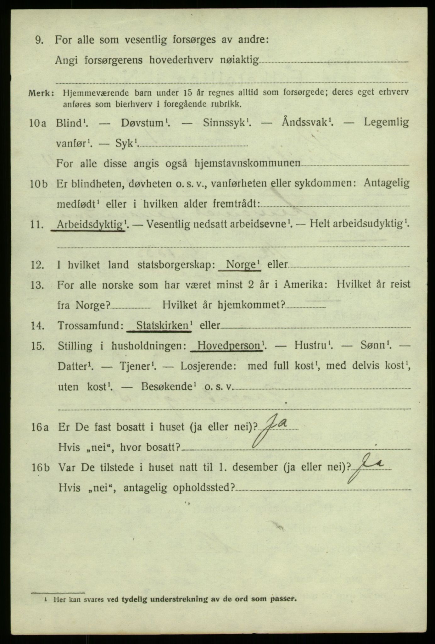 SAB, 1920 census for Lindås, 1920, p. 5604