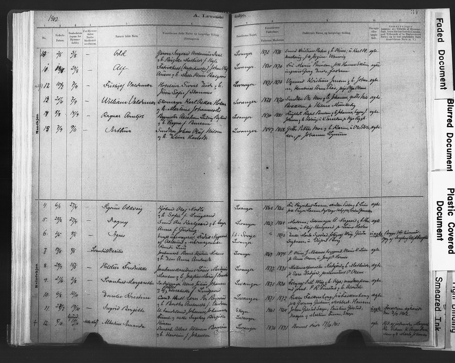 Ministerialprotokoller, klokkerbøker og fødselsregistre - Nord-Trøndelag, AV/SAT-A-1458/720/L0189: Parish register (official) no. 720A05, 1880-1911, p. 34