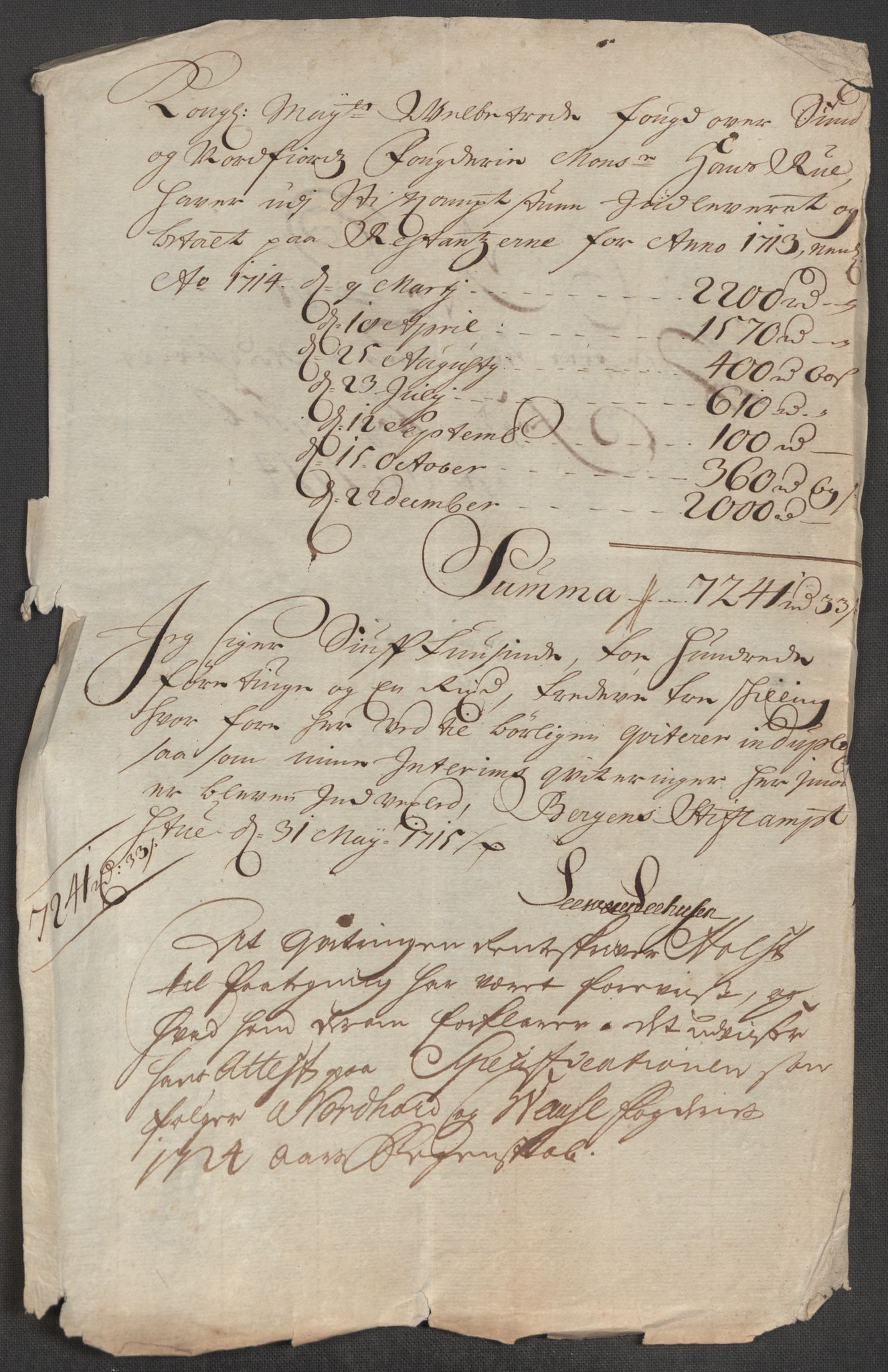 Rentekammeret inntil 1814, Reviderte regnskaper, Fogderegnskap, AV/RA-EA-4092/R53/L3438: Fogderegnskap Sunn- og Nordfjord, 1714, p. 365