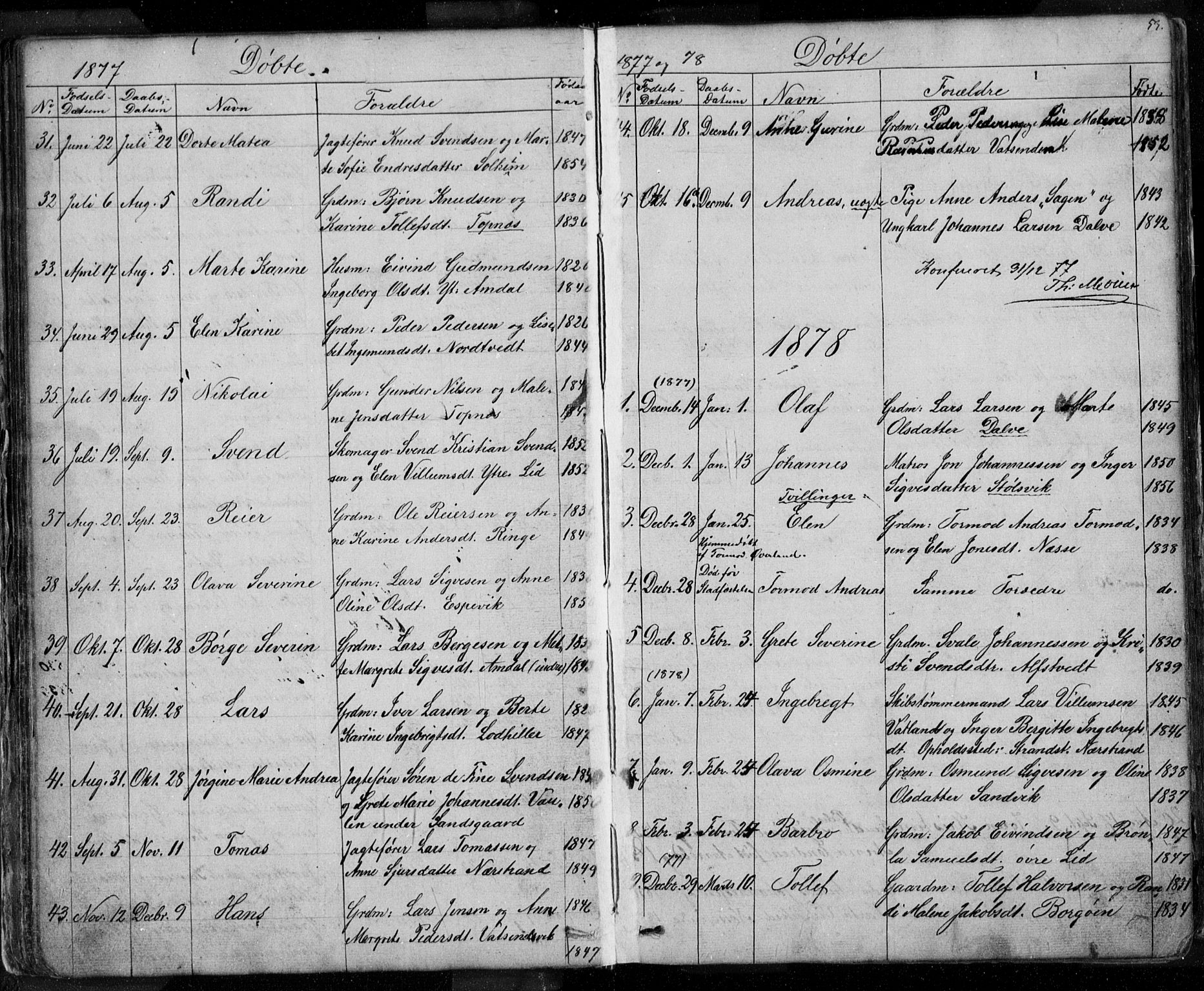 Nedstrand sokneprestkontor, SAST/A-101841/01/V: Parish register (copy) no. B 3, 1848-1933, p. 53