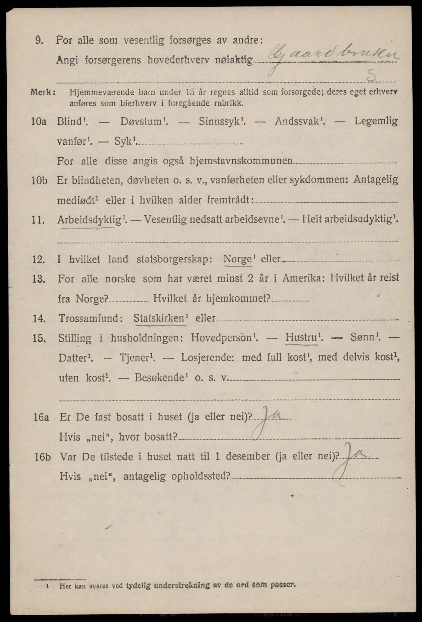 SAST, 1920 census for Heskestad, 1920, p. 594