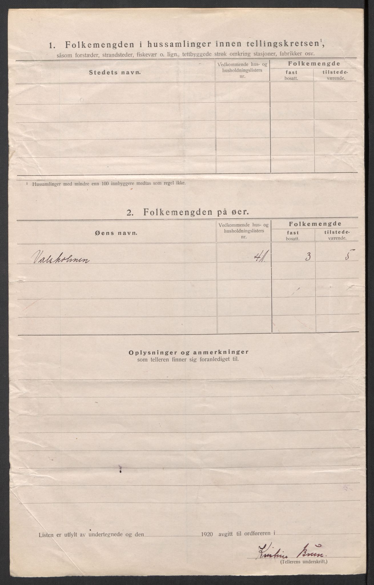 SAT, 1920 census for Nes (ST), 1920, p. 17