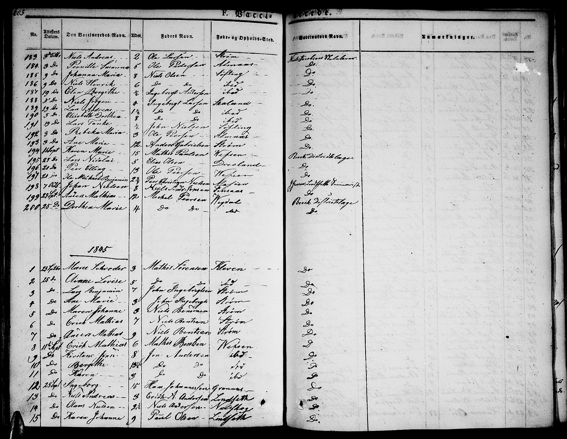 Ministerialprotokoller, klokkerbøker og fødselsregistre - Nordland, AV/SAT-A-1459/820/L0290: Parish register (official) no. 820A11, 1826-1845, p. 605