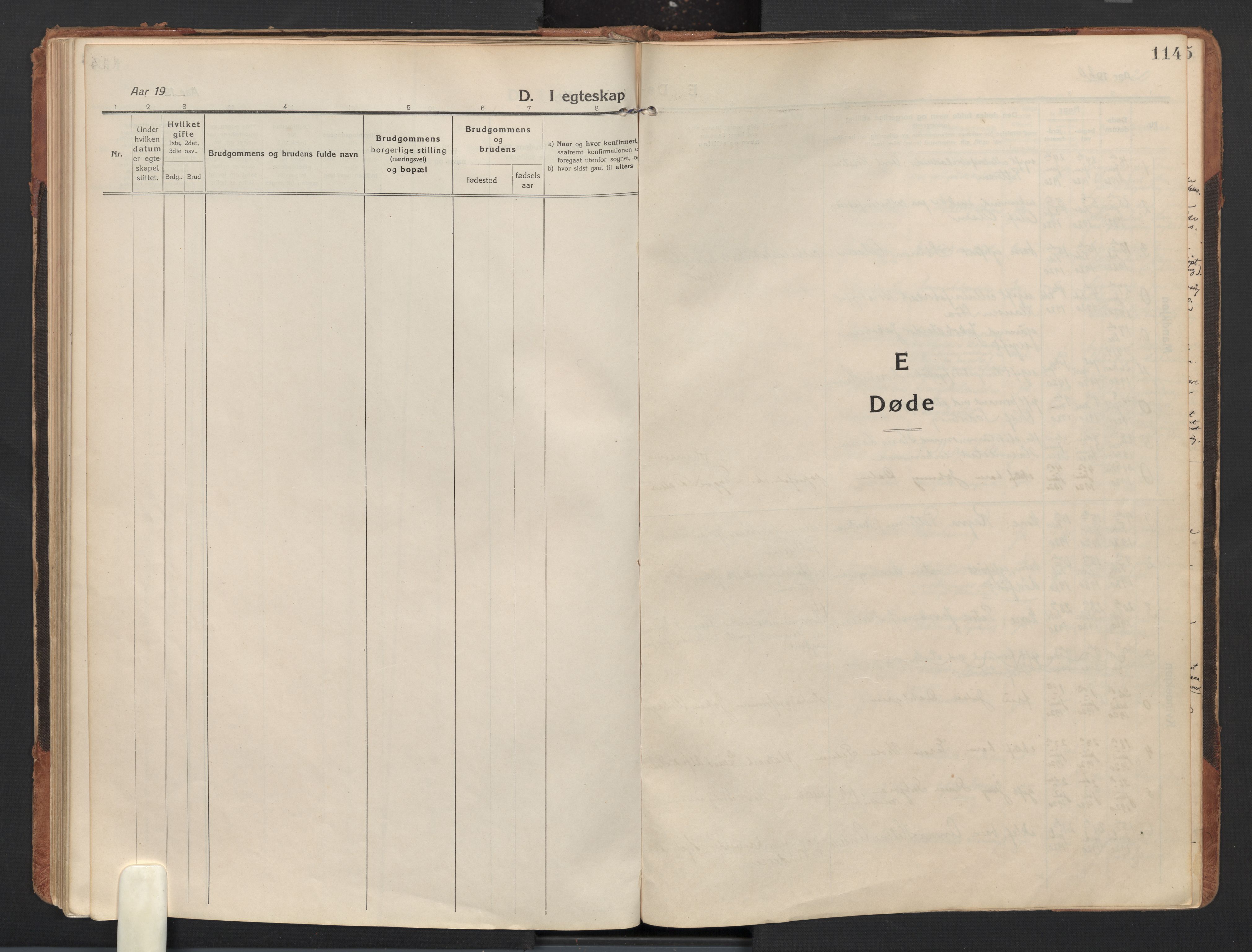 Tune prestekontor Kirkebøker, AV/SAO-A-2007/F/Fb/L0001: Curate's parish register no. 1, 1915-1923, p. 114