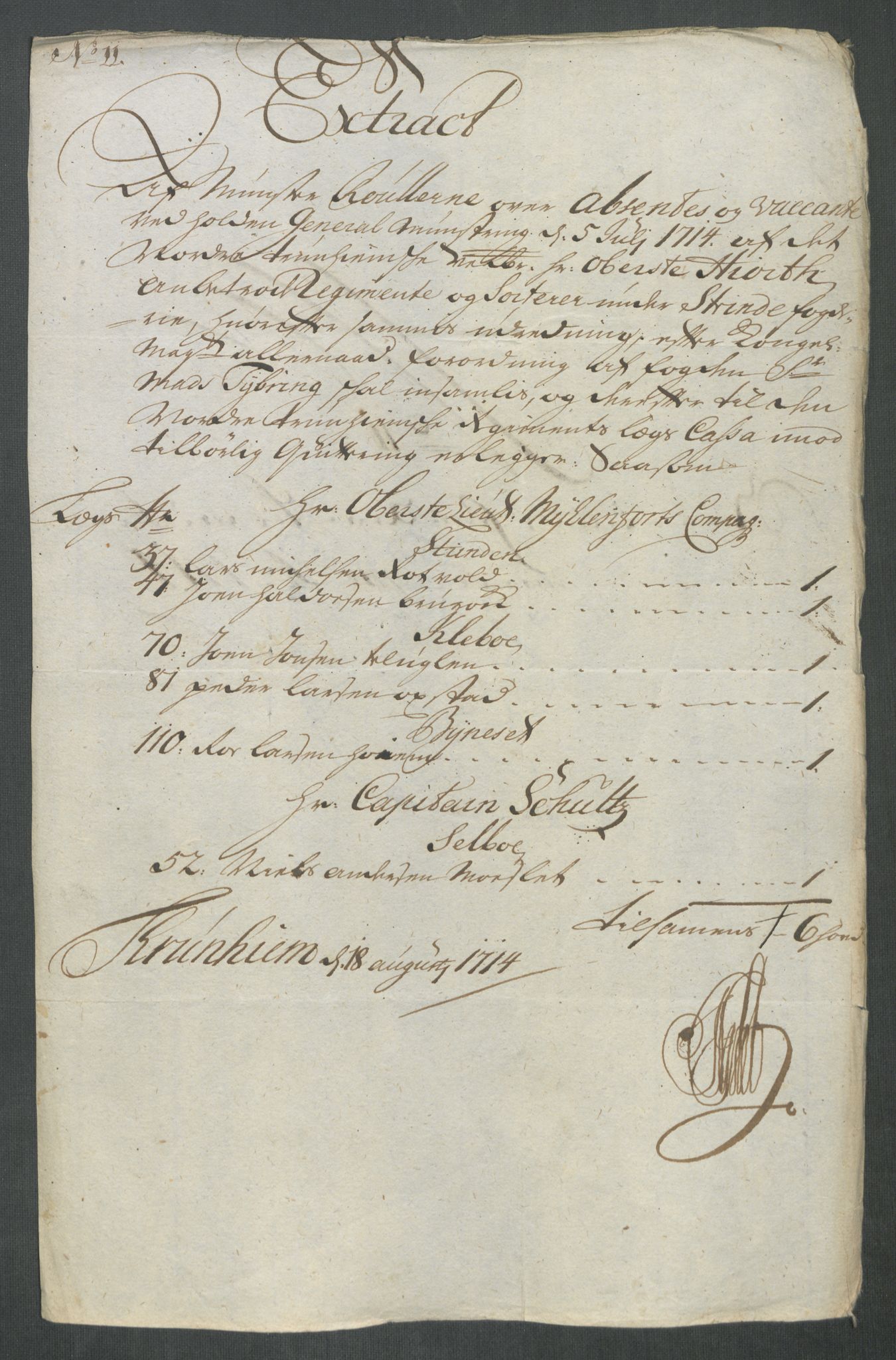 Rentekammeret inntil 1814, Reviderte regnskaper, Fogderegnskap, AV/RA-EA-4092/R61/L4114: Fogderegnskap Strinda og Selbu, 1714, p. 120