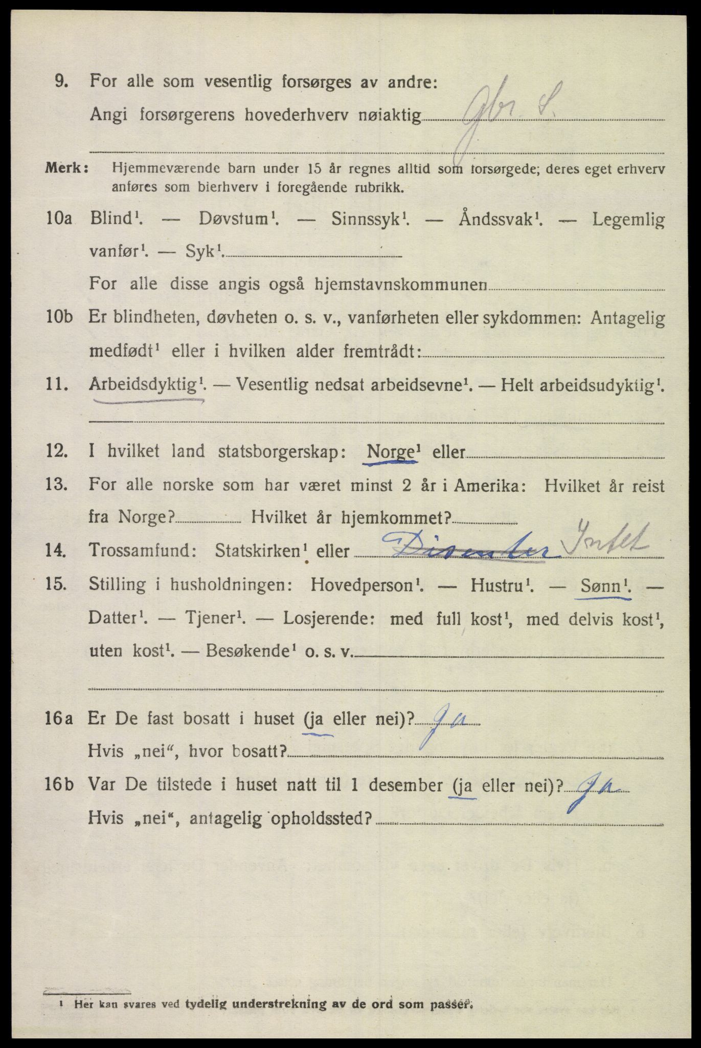 SAK, 1920 census for Konsmo, 1920, p. 1621