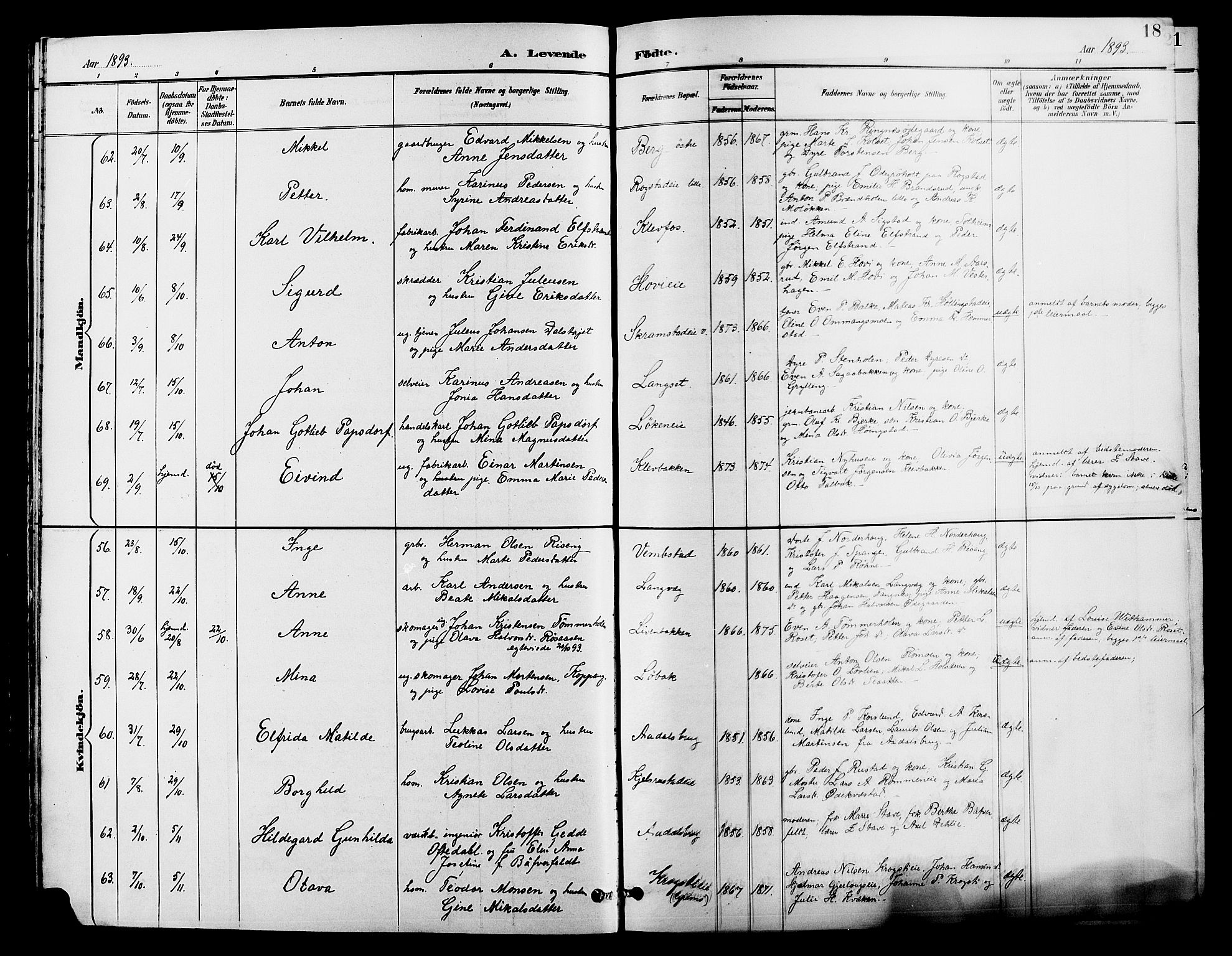 Løten prestekontor, AV/SAH-PREST-022/L/La/L0006: Parish register (copy) no. 6, 1892-1909, p. 18