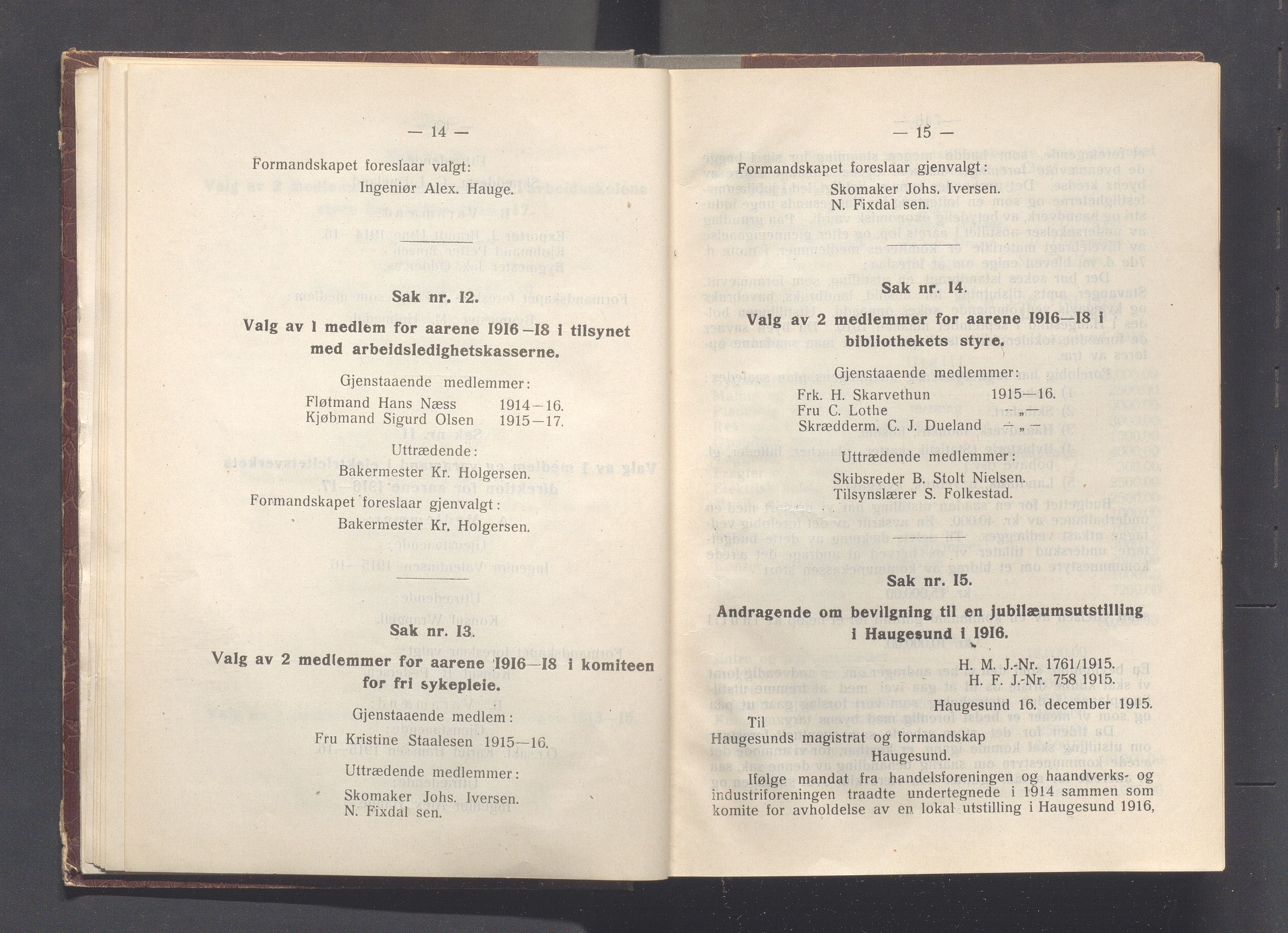 Haugesund kommune - Formannskapet og Bystyret, IKAR/A-740/A/Abb/L0002: Bystyreforhandlinger, 1908-1917, p. 677