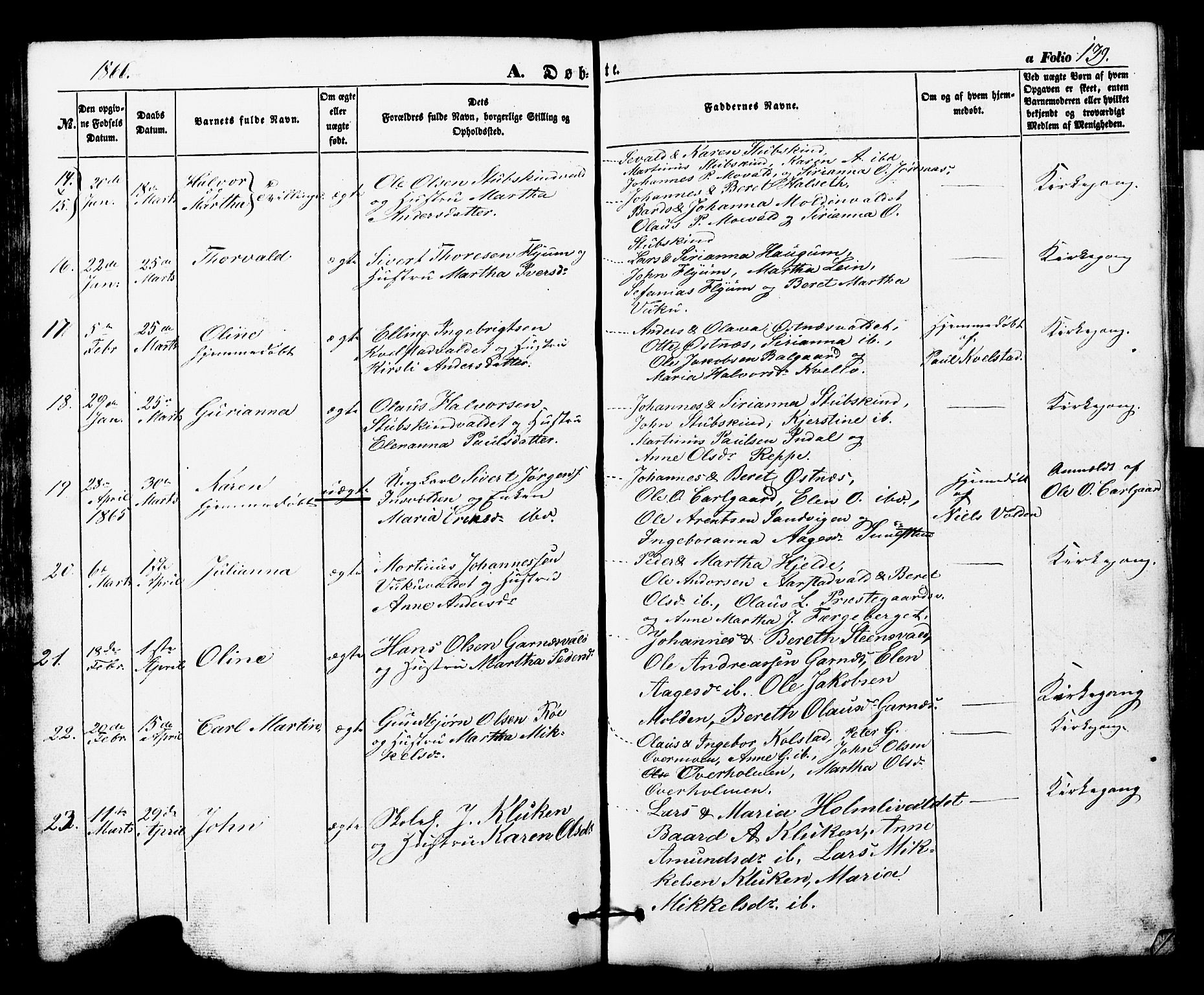 Ministerialprotokoller, klokkerbøker og fødselsregistre - Nord-Trøndelag, AV/SAT-A-1458/724/L0268: Parish register (copy) no. 724C04, 1846-1878, p. 139