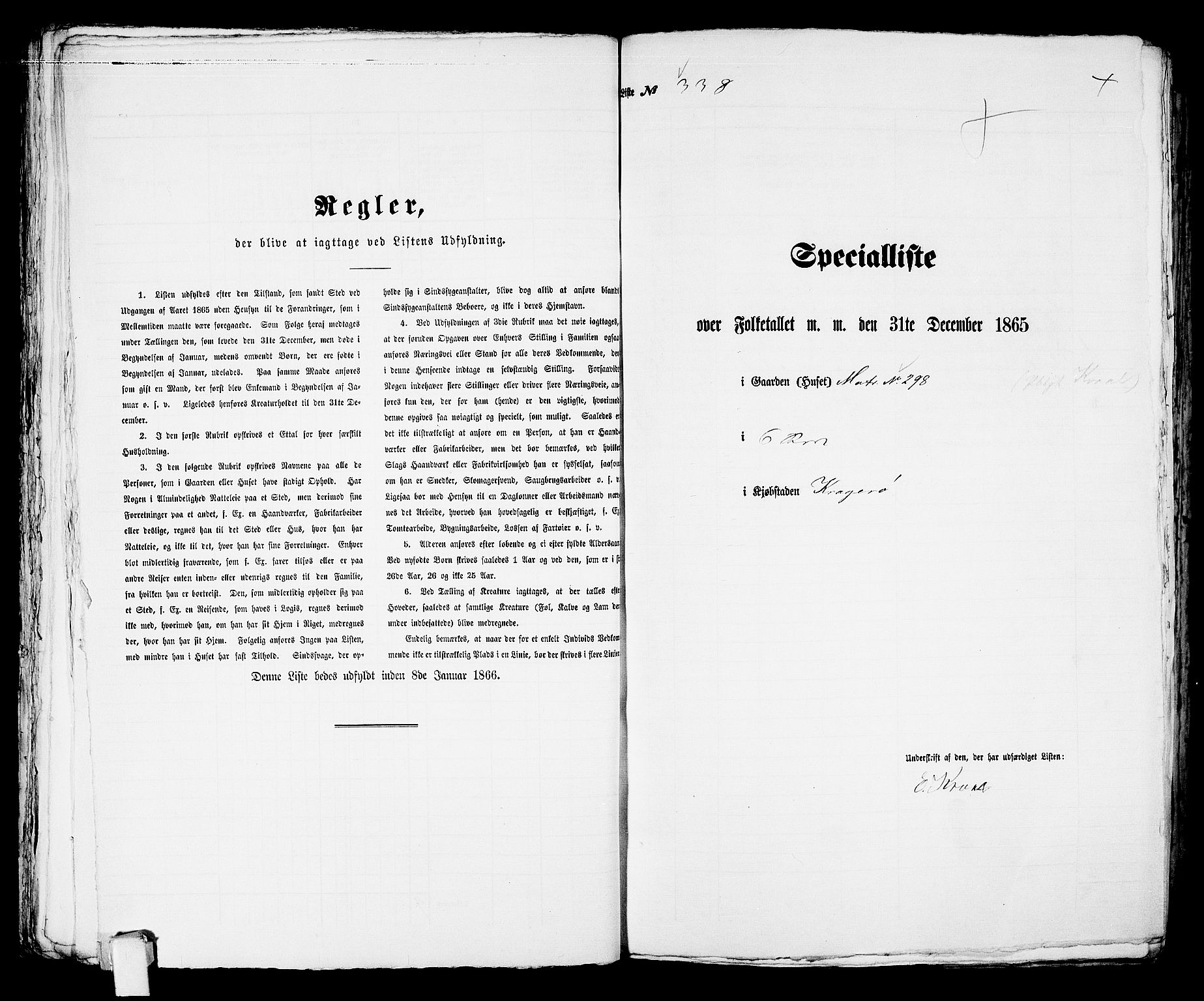 RA, 1865 census for Kragerø/Kragerø, 1865, p. 691