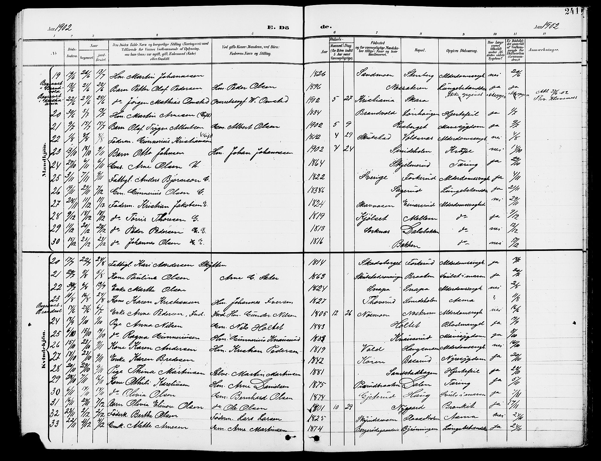 Grue prestekontor, AV/SAH-PREST-036/H/Ha/Hab/L0005: Parish register (copy) no. 5, 1900-1909, p. 241