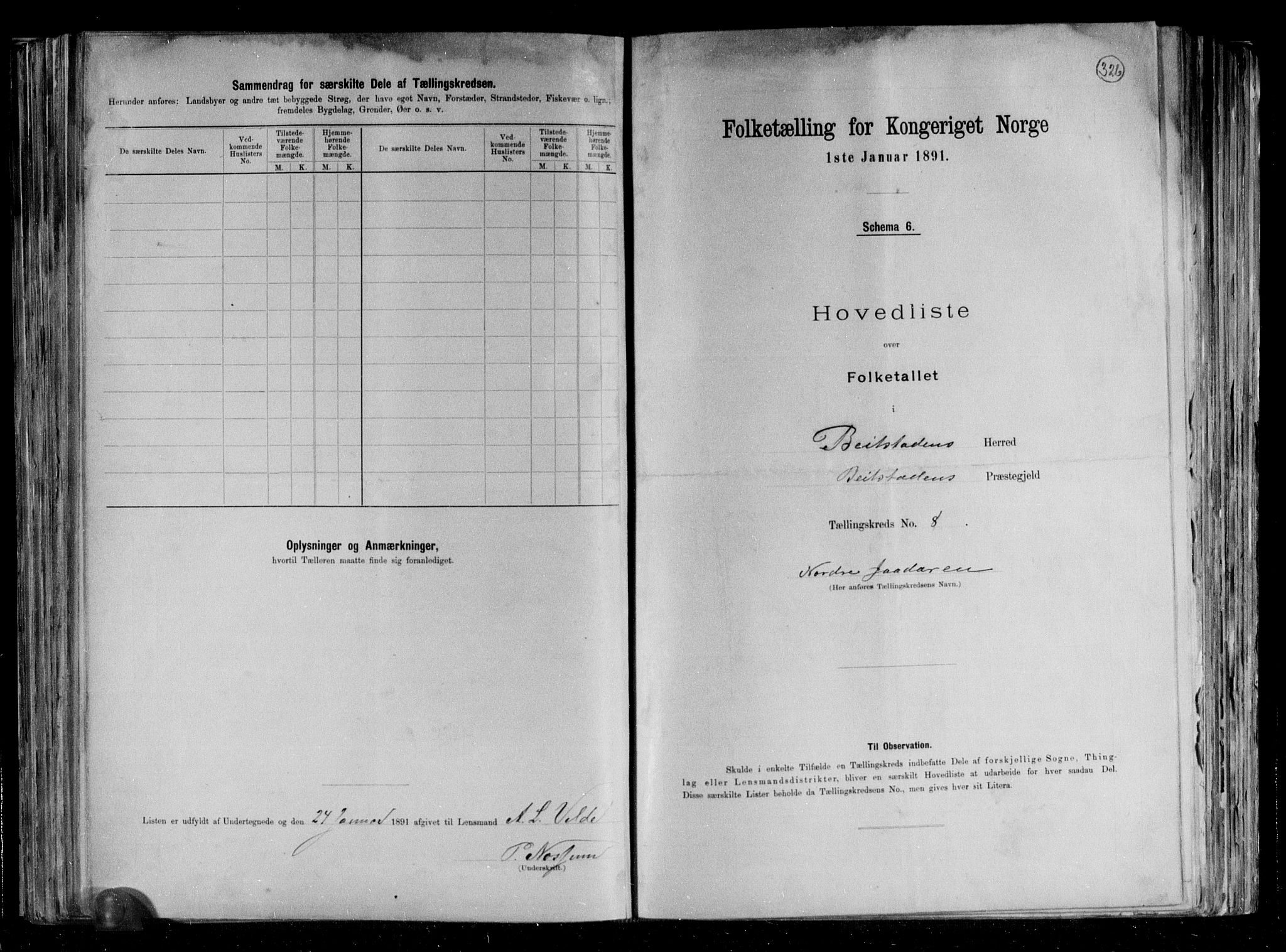 RA, 1891 census for 1727 Beitstad, 1891, p. 23