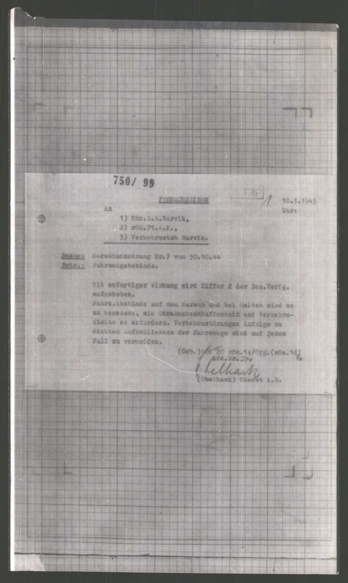 Forsvarets Overkommando. 2 kontor. Arkiv 11.4. Spredte tyske arkivsaker, AV/RA-RAFA-7031/D/Dar/Dara/L0003: Krigsdagbøker for 20. Gebirgs-Armee-Oberkommando (AOK 20), 1945, p. 543