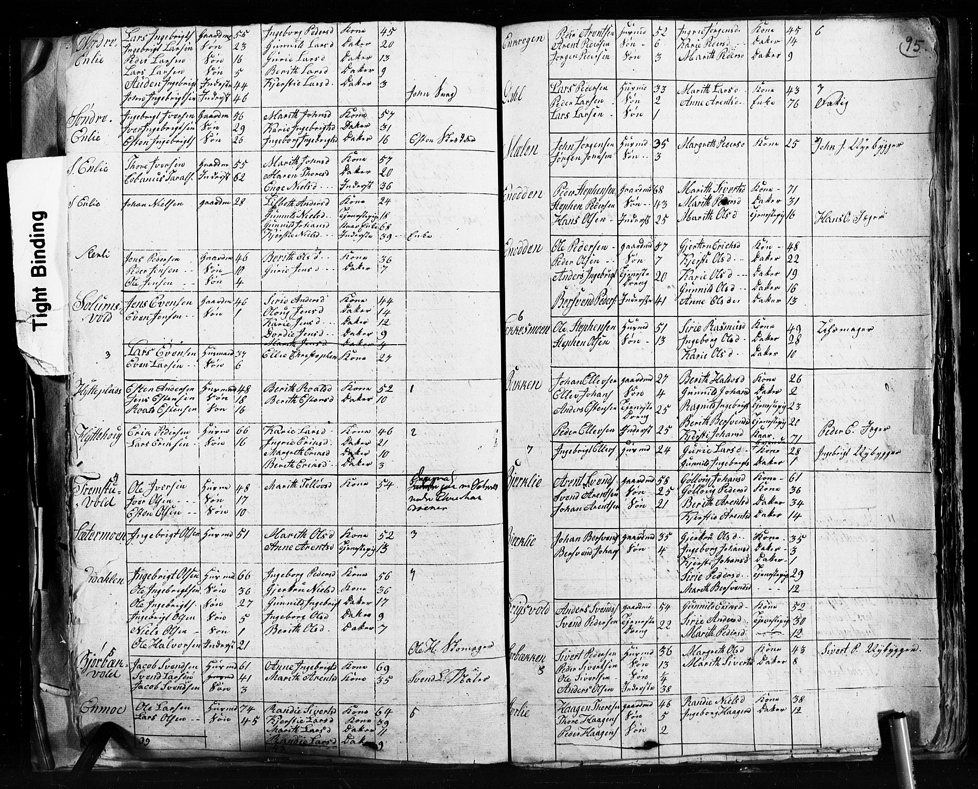 , 1825 Census for Støren parish, 1825, p. 95