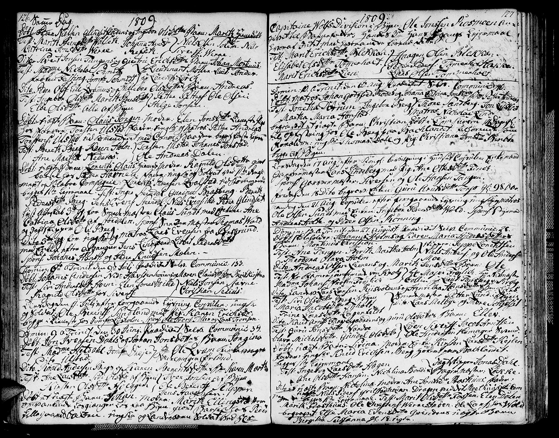 Ministerialprotokoller, klokkerbøker og fødselsregistre - Sør-Trøndelag, SAT/A-1456/604/L0181: Parish register (official) no. 604A02, 1798-1817, p. 126-127
