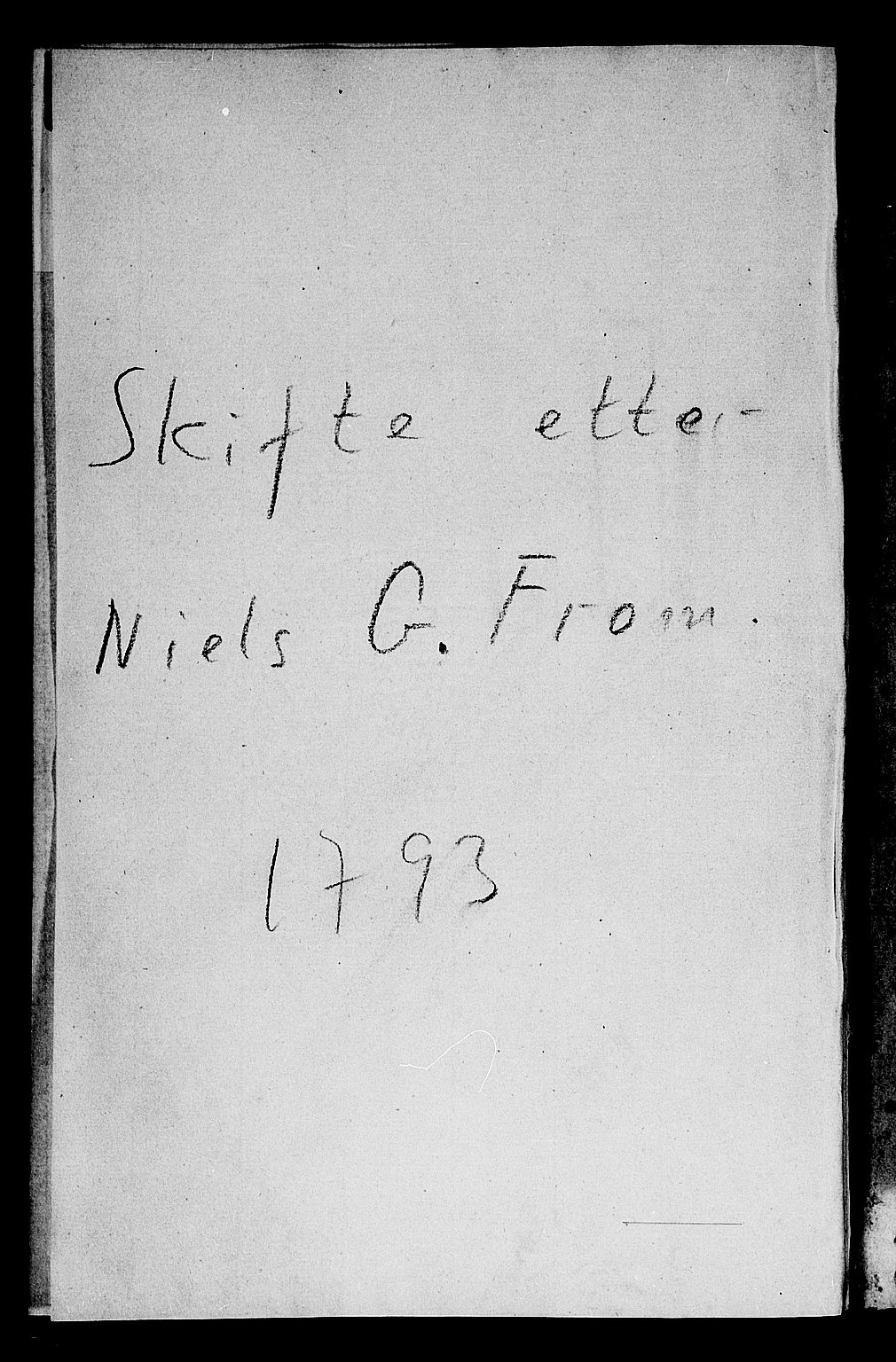 Dalene prosti, SAT/A-6518/1/G/Gc/L0003: Skifteprotokoll for skiftet etter sokneprest Niels Gaische From., 1793-1795