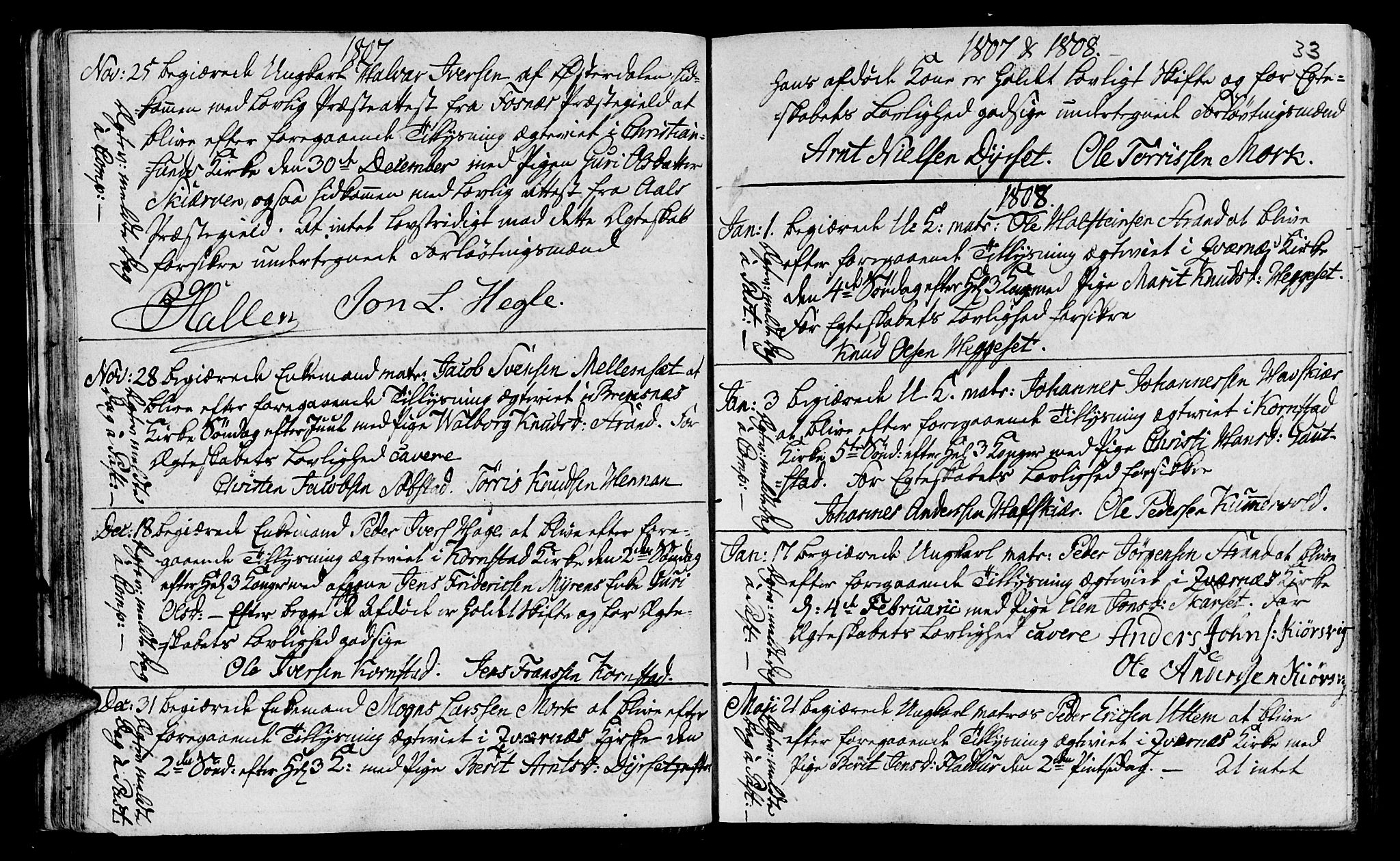 Ministerialprotokoller, klokkerbøker og fødselsregistre - Møre og Romsdal, AV/SAT-A-1454/568/L0795: Parish register (official) no. 568A04, 1802-1845, p. 33