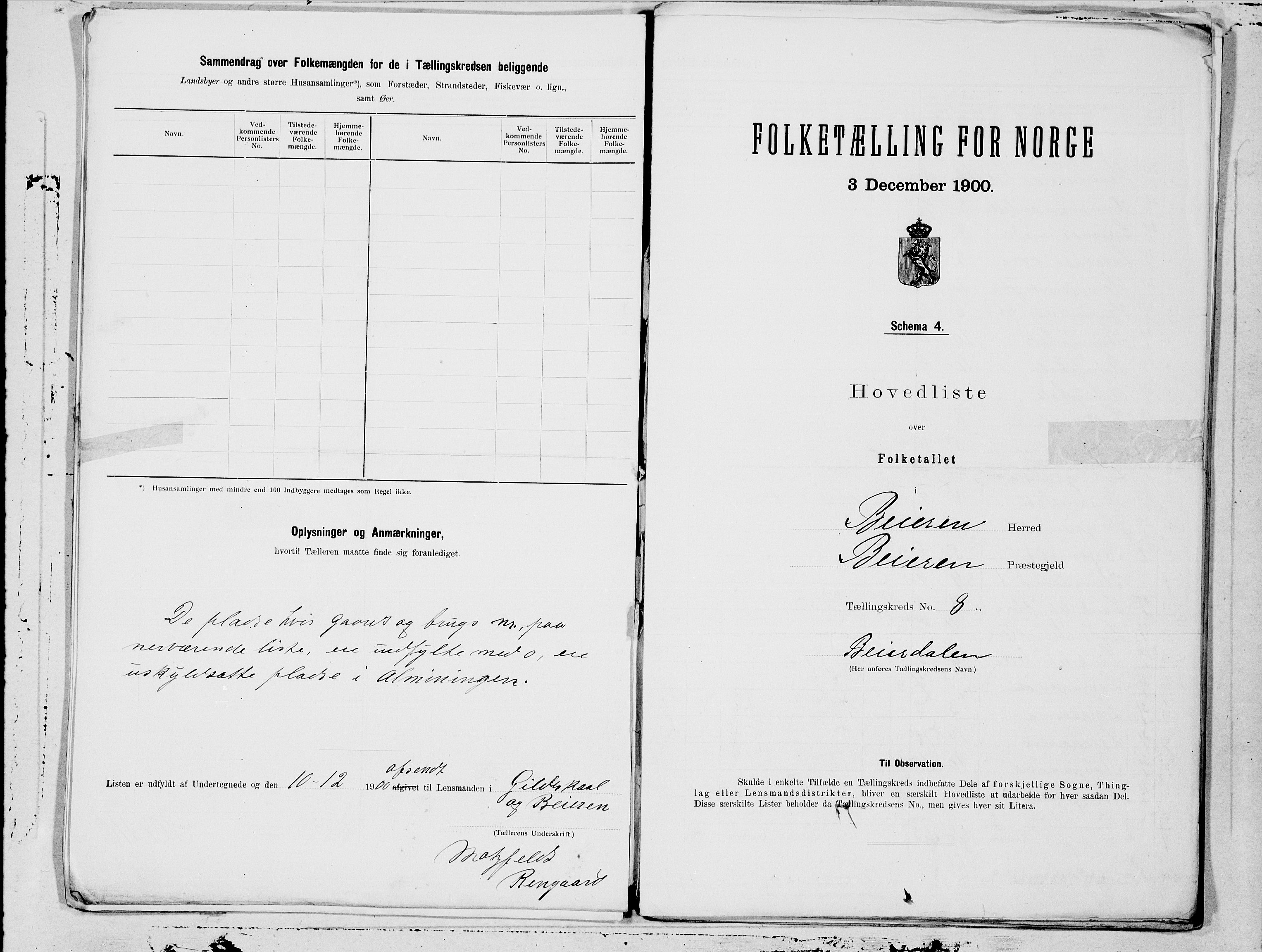 SAT, 1900 census for Beiarn, 1900, p. 16