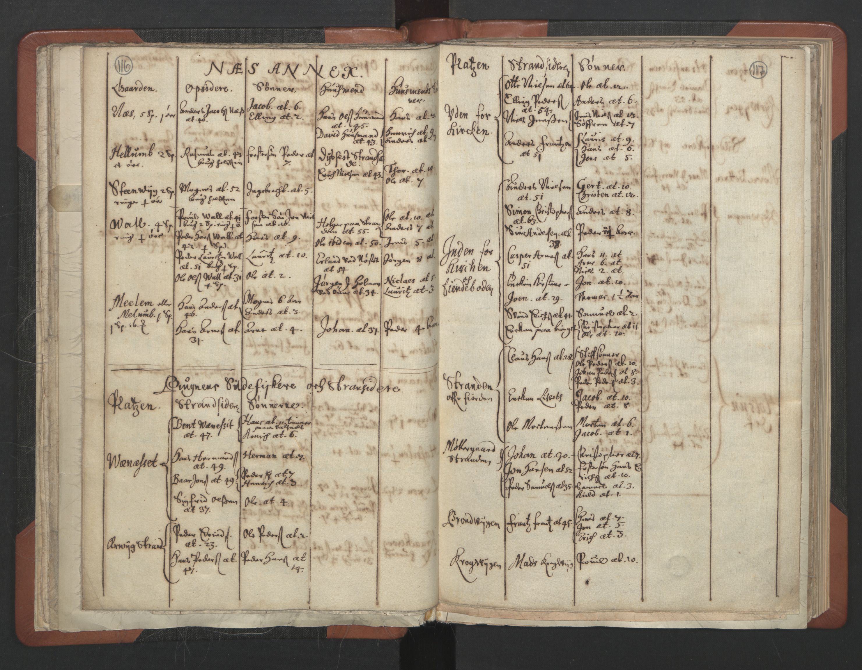 RA, Vicar's Census 1664-1666, no. 30: Fosen deanery, 1664-1666, p. 116-117