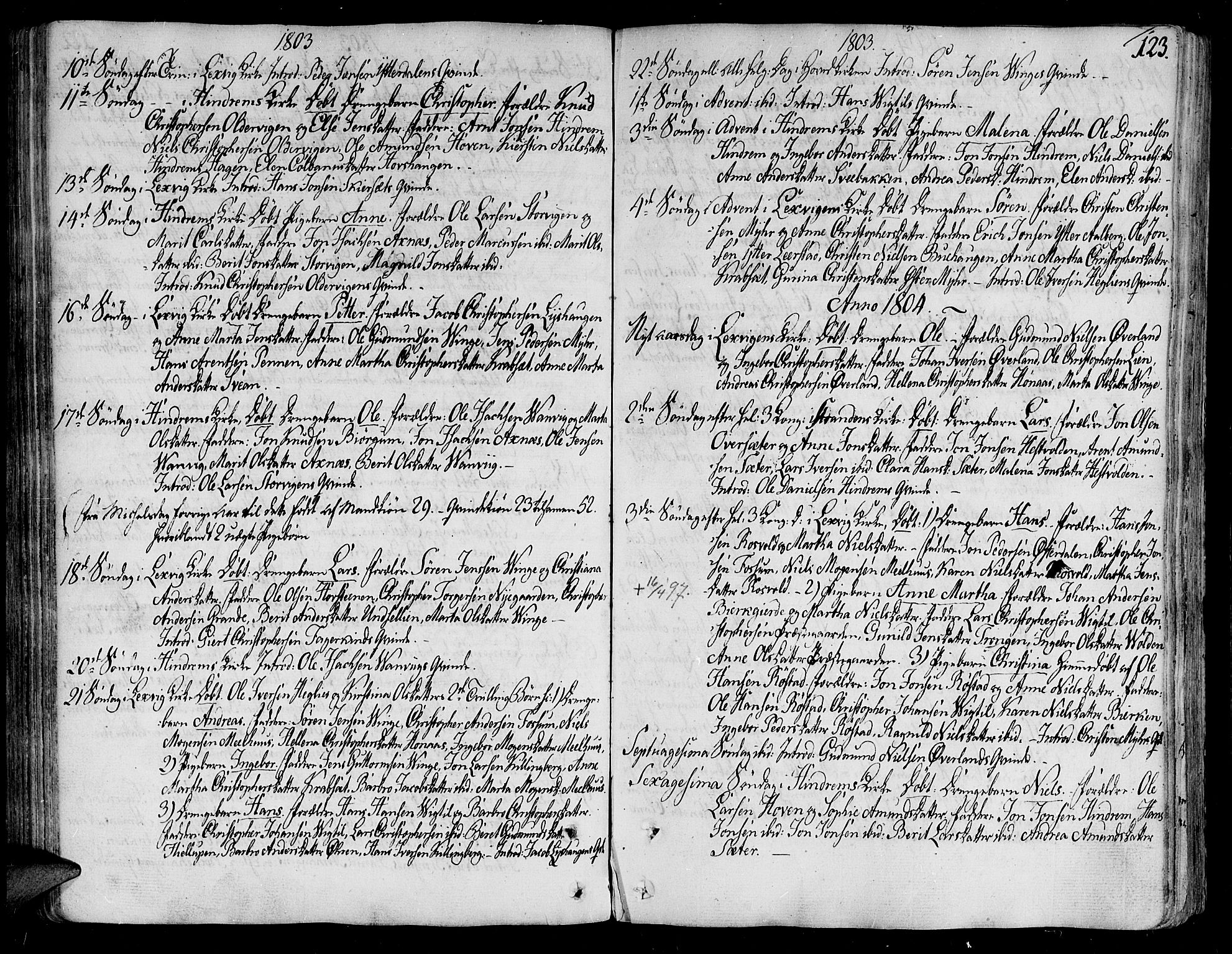 Ministerialprotokoller, klokkerbøker og fødselsregistre - Nord-Trøndelag, SAT/A-1458/701/L0004: Parish register (official) no. 701A04, 1783-1816, p. 123