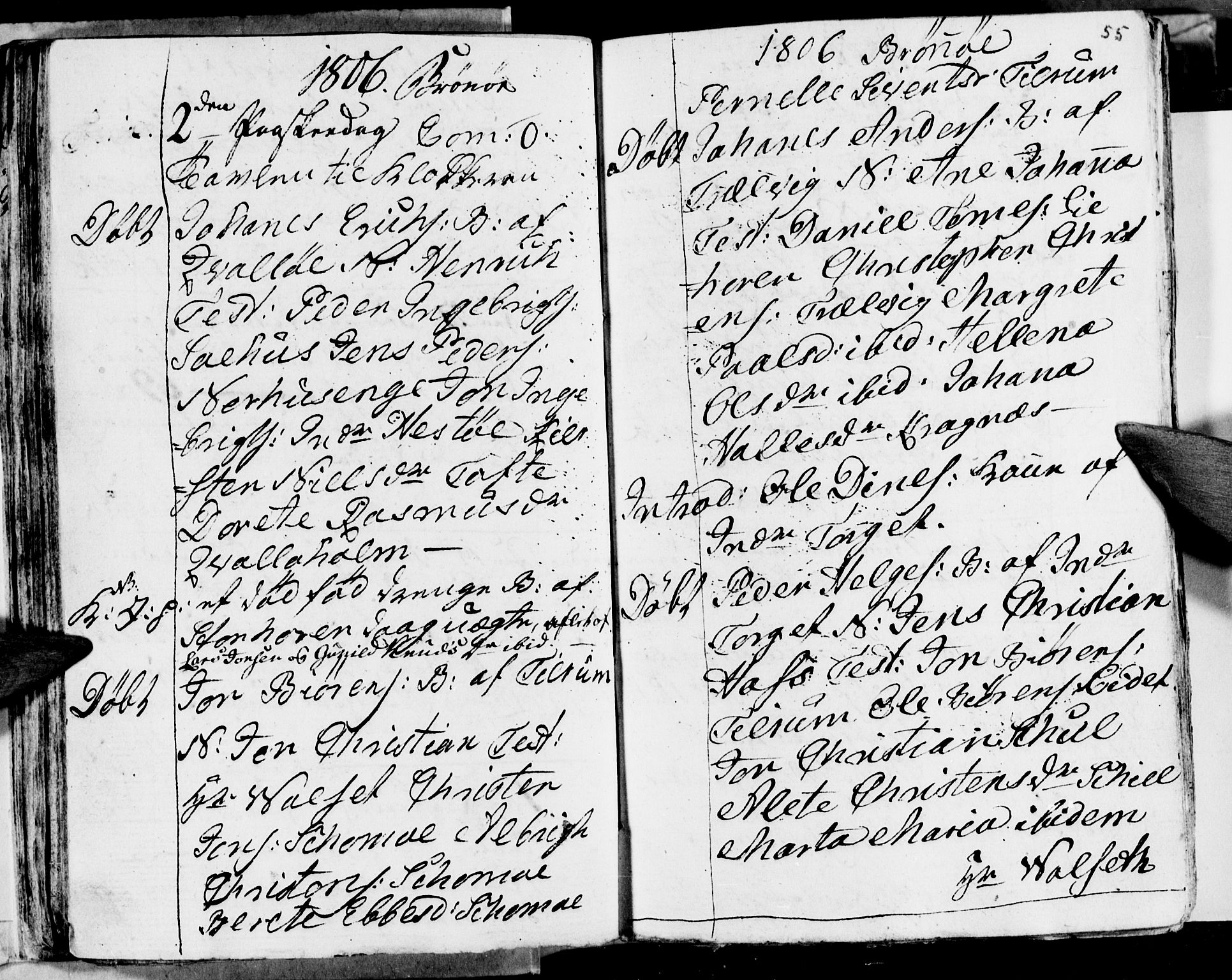 Ministerialprotokoller, klokkerbøker og fødselsregistre - Nordland, SAT/A-1459/813/L0209: Parish register (copy) no. 813C01, 1803-1821, p. 55