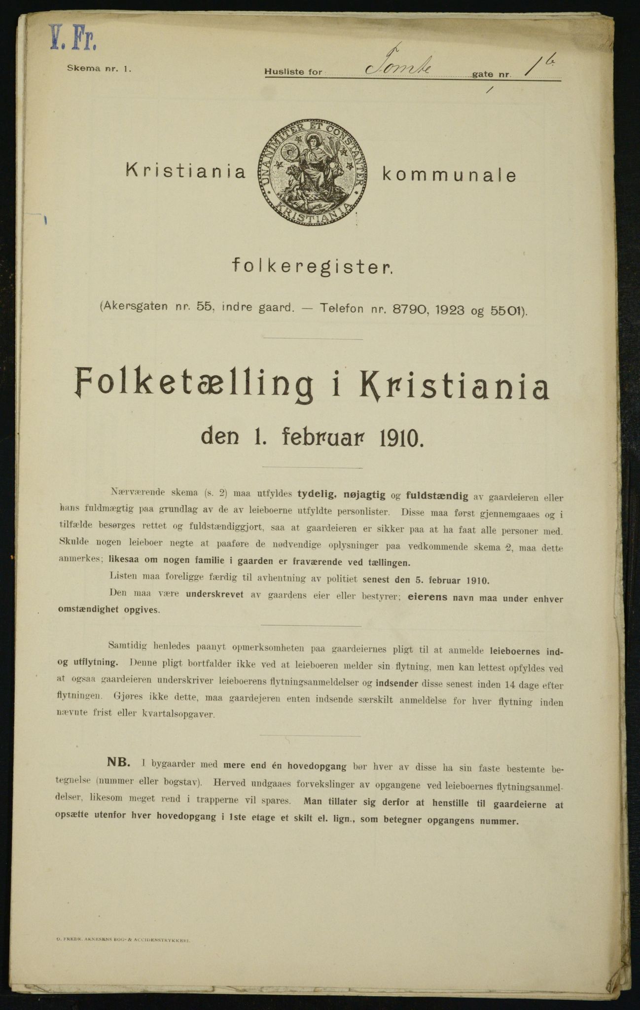 OBA, Municipal Census 1910 for Kristiania, 1910, p. 107629