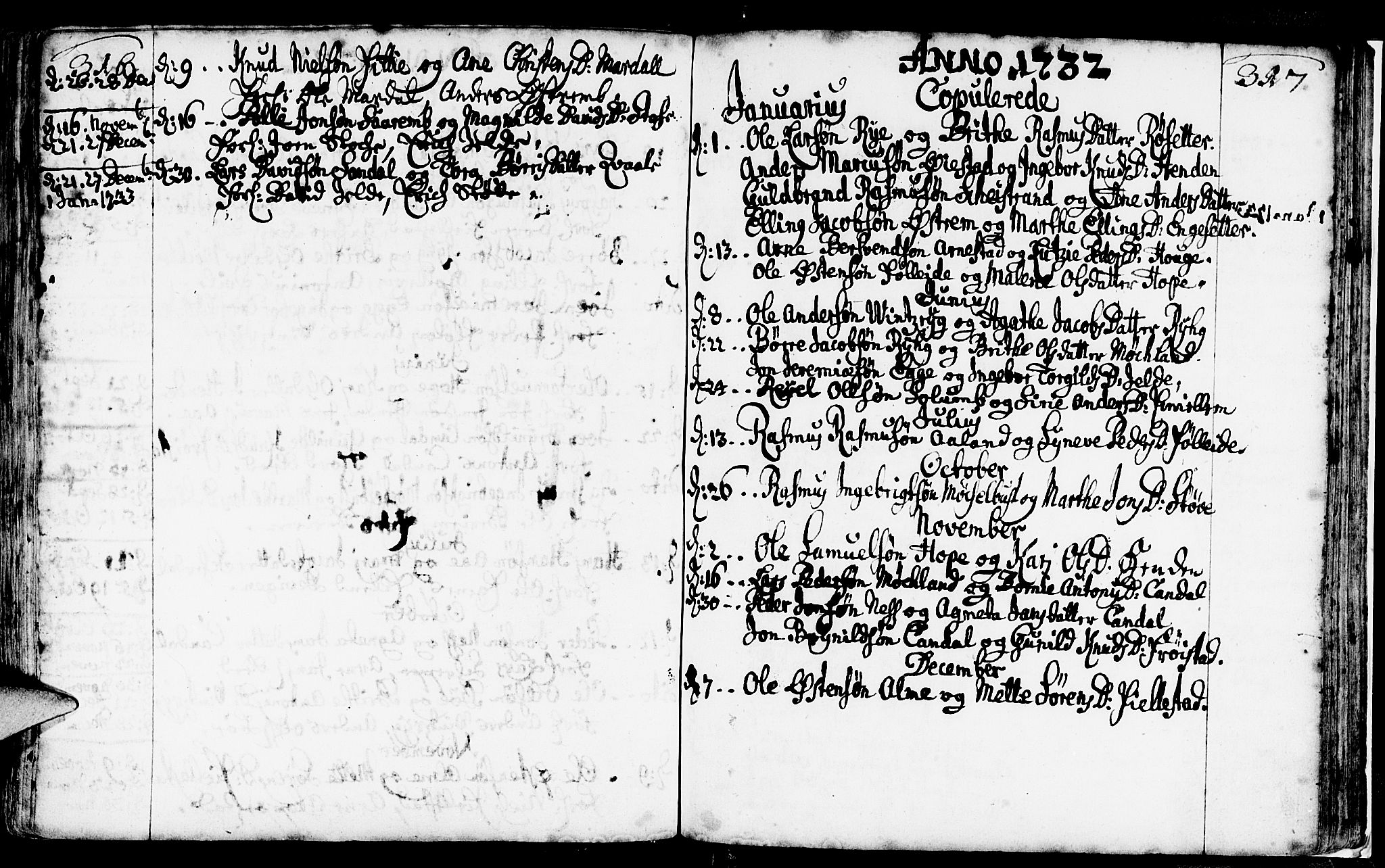 Gloppen sokneprestembete, AV/SAB-A-80101/H/Haa/Haaa/L0002: Parish register (official) no. A 2, 1712-1735, p. 316-317