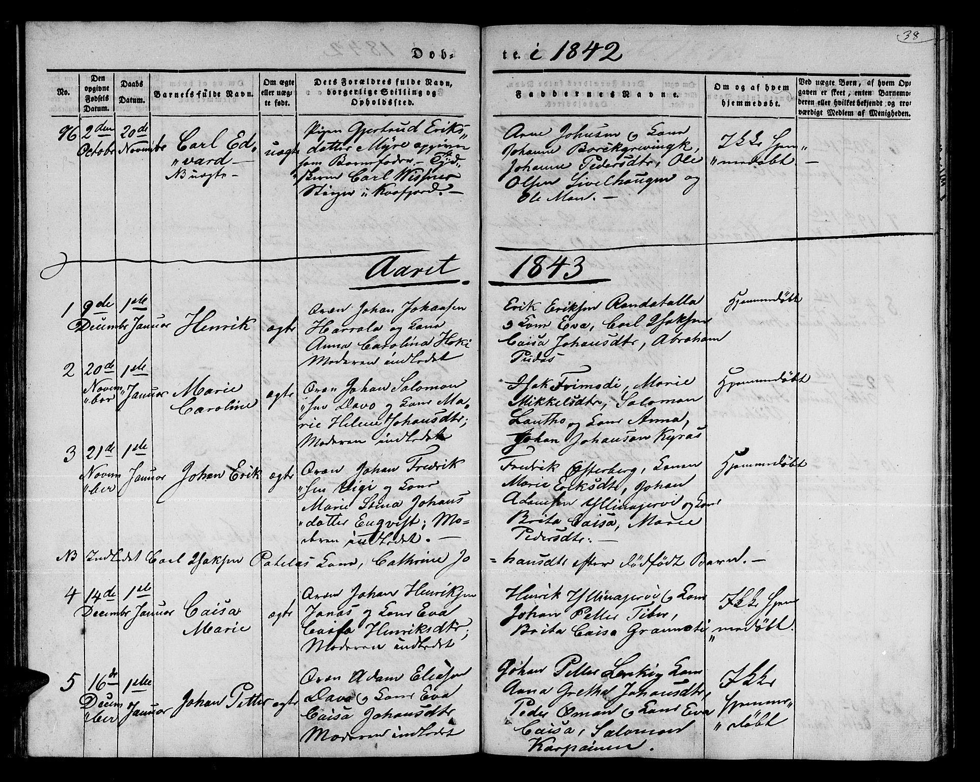 Talvik sokneprestkontor, SATØ/S-1337/H/Ha/L0015kirke: Parish register (official) no. 15, 1837-1847, p. 38