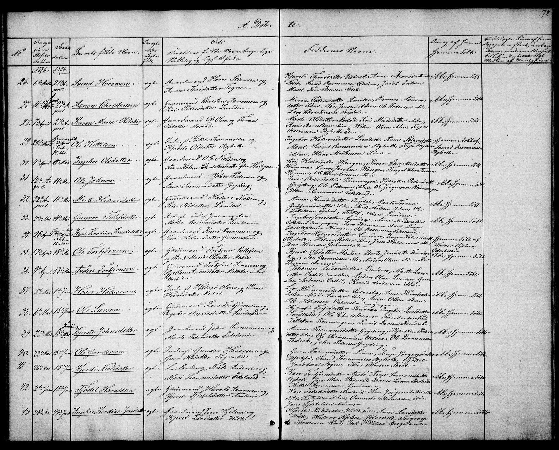 Gjerstad sokneprestkontor, AV/SAK-1111-0014/F/Fa/Faa/L0006: Parish register (official) no. A 6, 1841-1857, p. 78