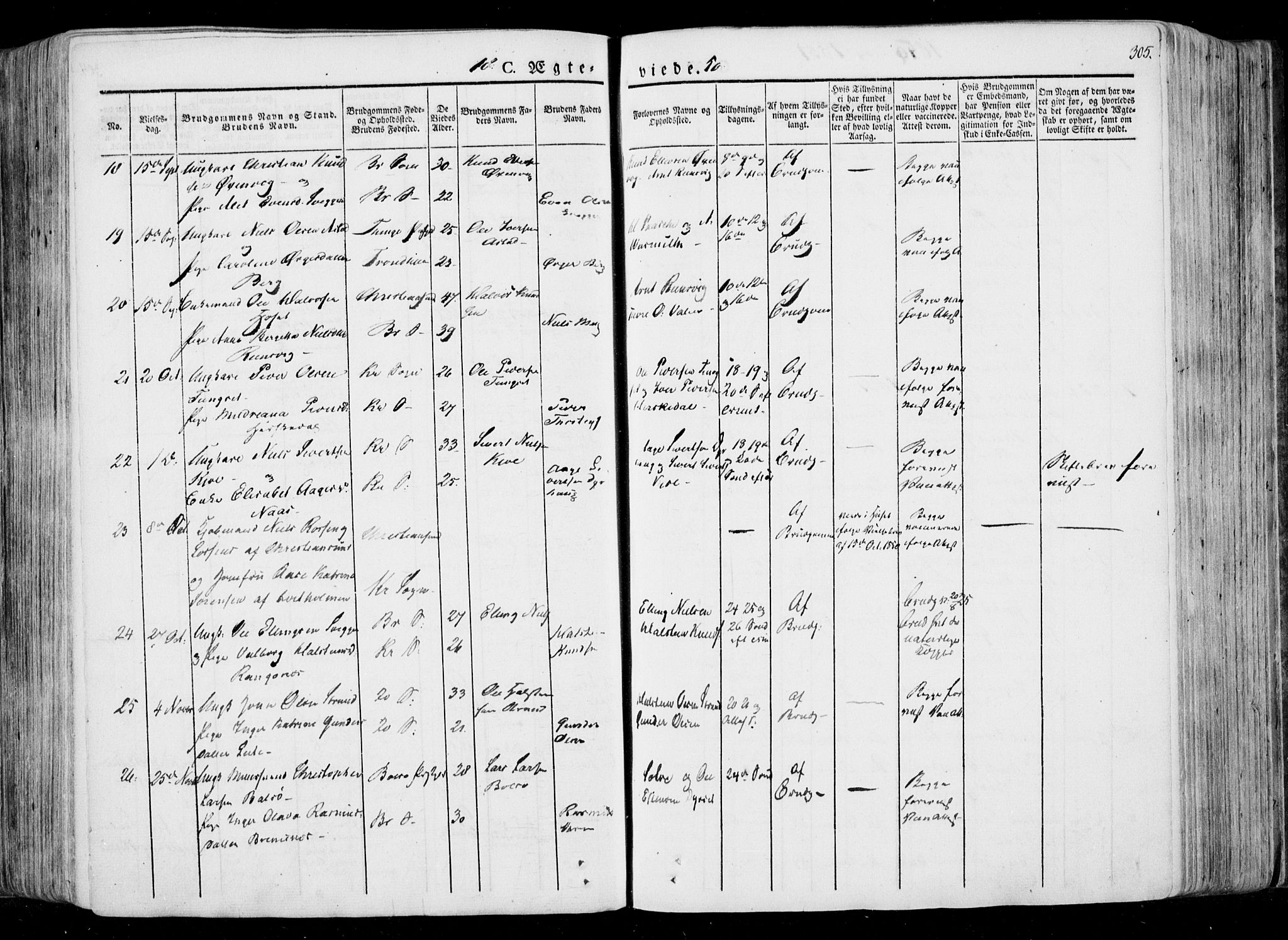 Ministerialprotokoller, klokkerbøker og fødselsregistre - Møre og Romsdal, AV/SAT-A-1454/568/L0803: Parish register (official) no. 568A10, 1830-1853, p. 305