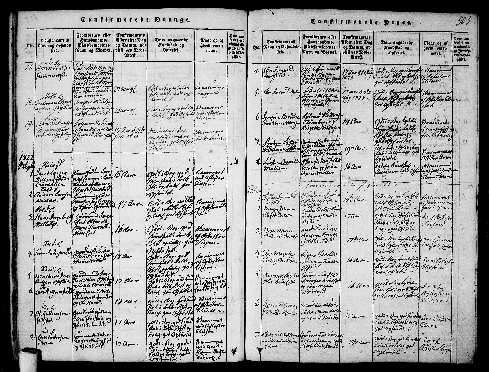 Rygge prestekontor Kirkebøker, SAO/A-10084b/F/Fa/L0003: Parish register (official) no. 3, 1814-1836, p. 502-503