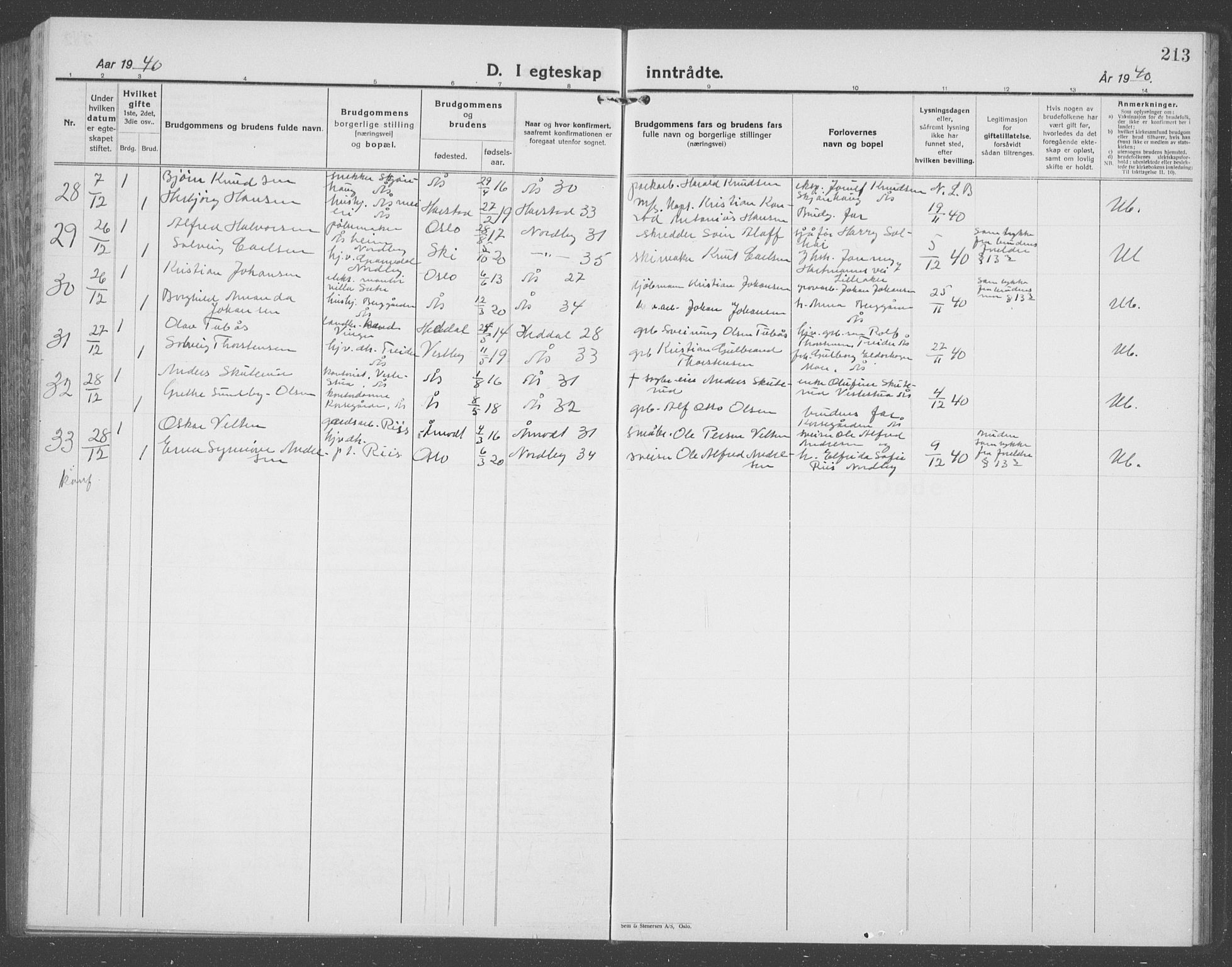 Ås prestekontor Kirkebøker, AV/SAO-A-10894/G/Ga/L0006: Parish register (copy) no. I 6, 1925-1940, p. 213