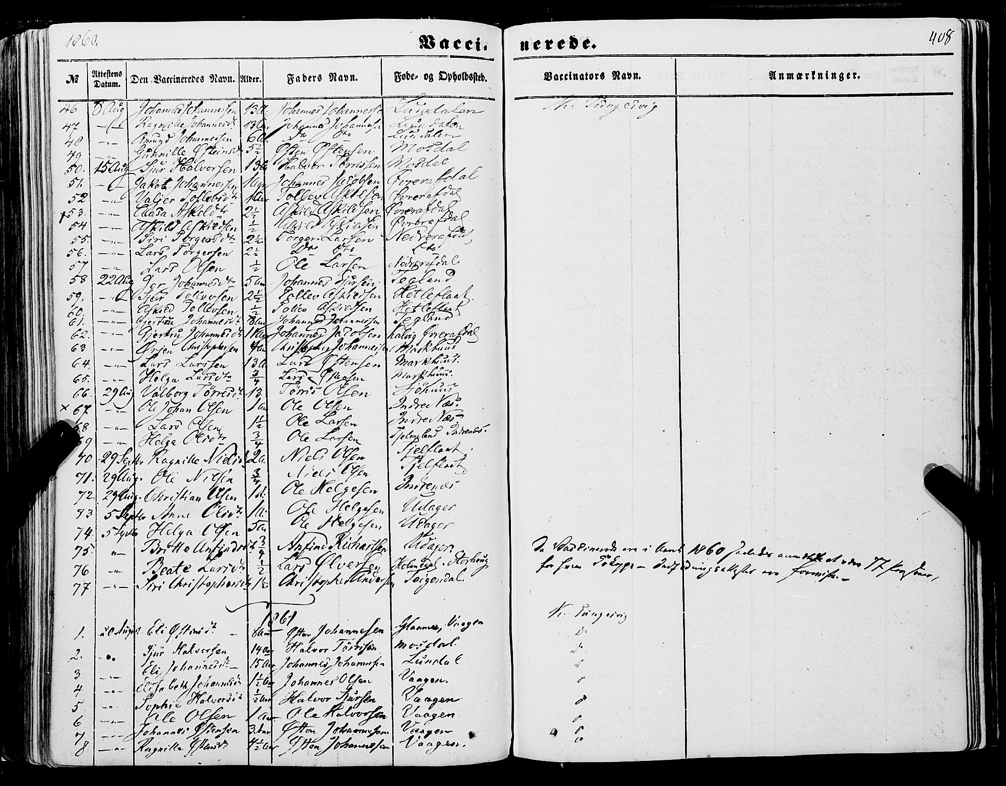 Skånevik sokneprestembete, SAB/A-77801/H/Haa: Parish register (official) no. A 5II, 1848-1869, p. 408