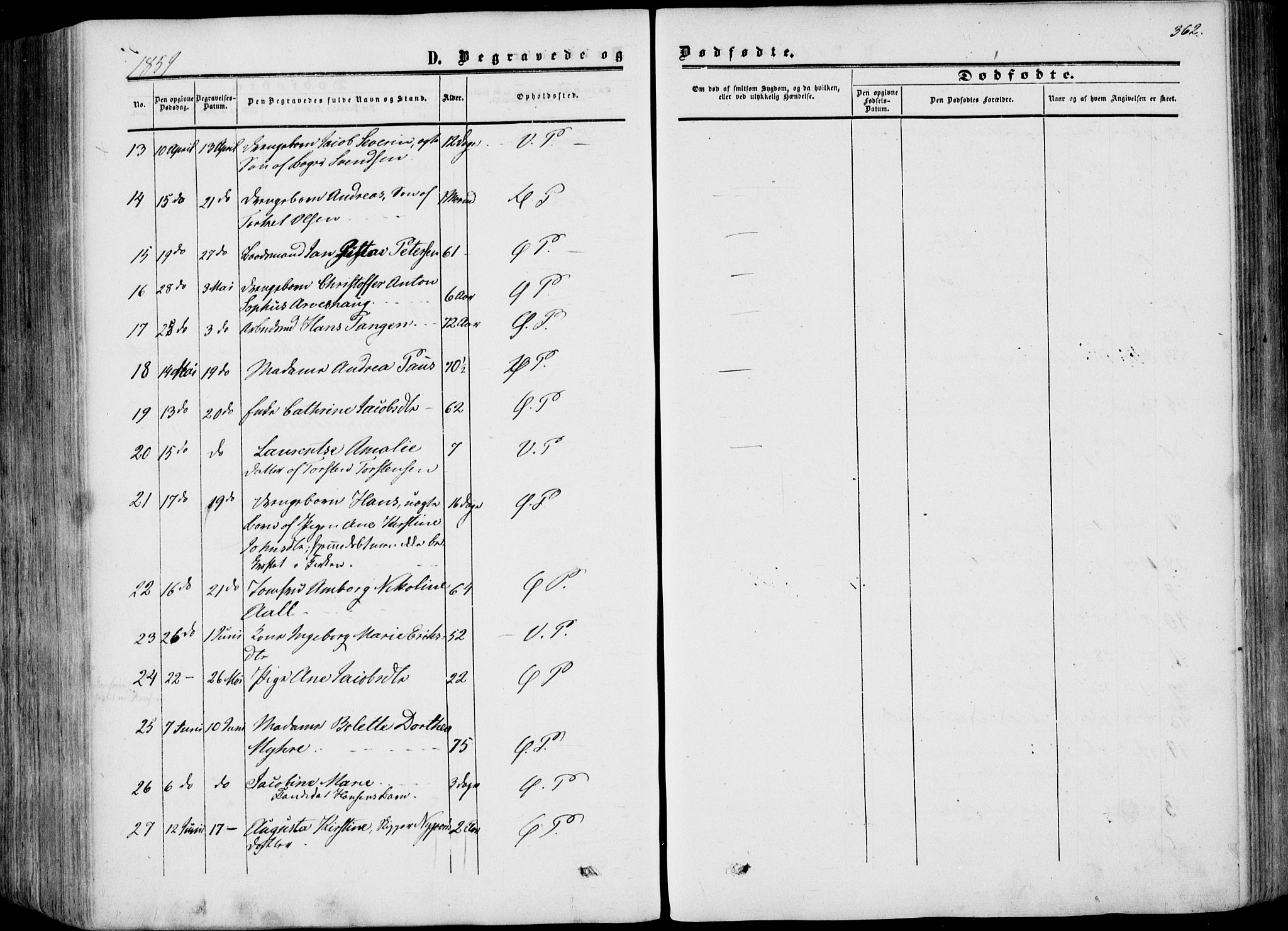 Porsgrunn kirkebøker , AV/SAKO-A-104/F/Fa/L0007: Parish register (official) no. 7, 1858-1877, p. 362