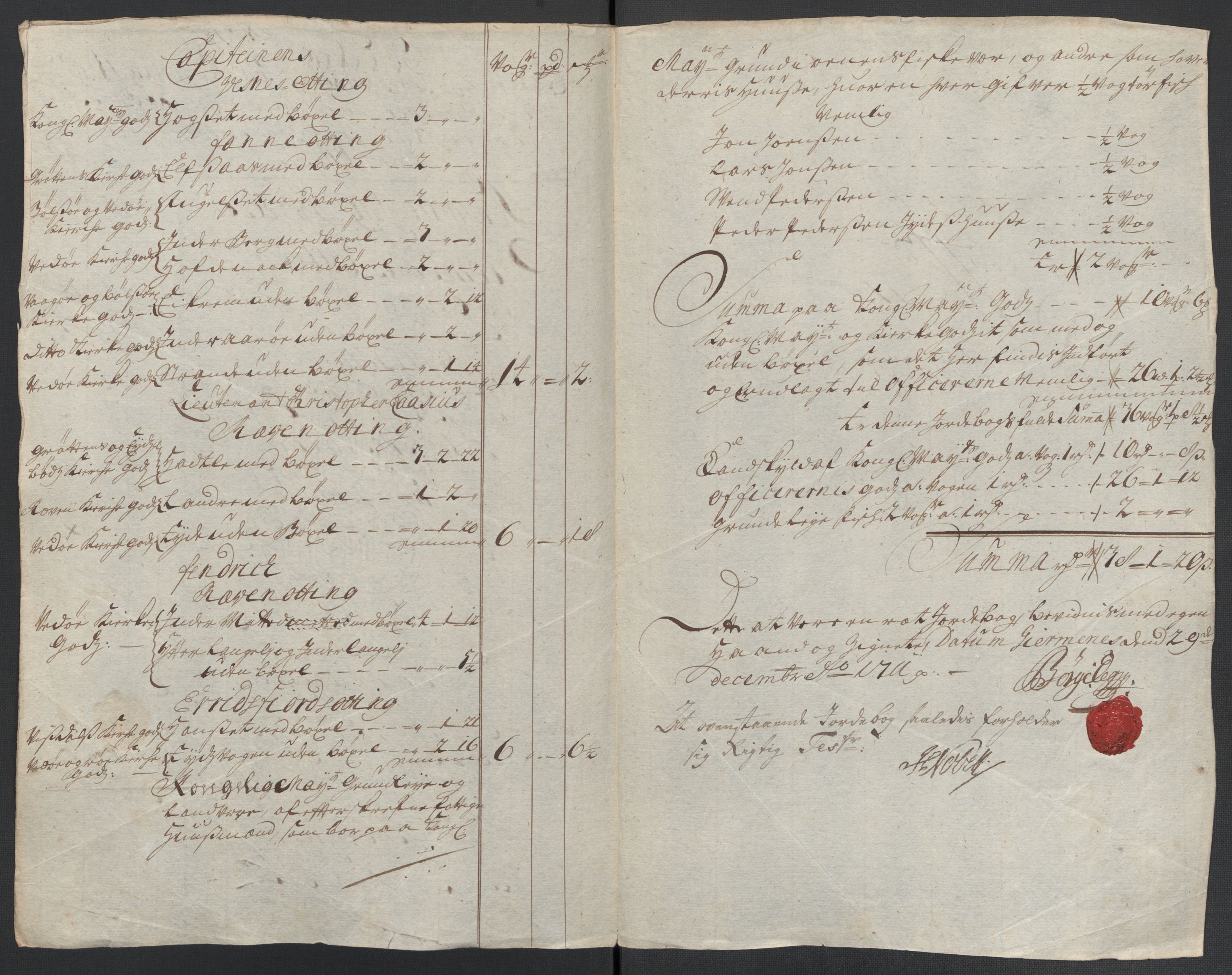 Rentekammeret inntil 1814, Reviderte regnskaper, Fogderegnskap, AV/RA-EA-4092/R55/L3660: Fogderegnskap Romsdal, 1711, p. 354