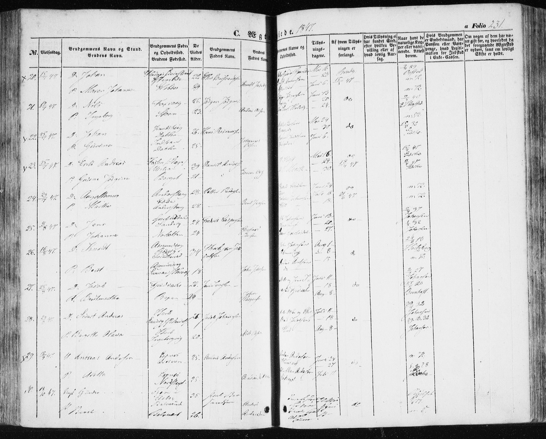 Ministerialprotokoller, klokkerbøker og fødselsregistre - Sør-Trøndelag, AV/SAT-A-1456/634/L0529: Parish register (official) no. 634A05, 1843-1851, p. 231