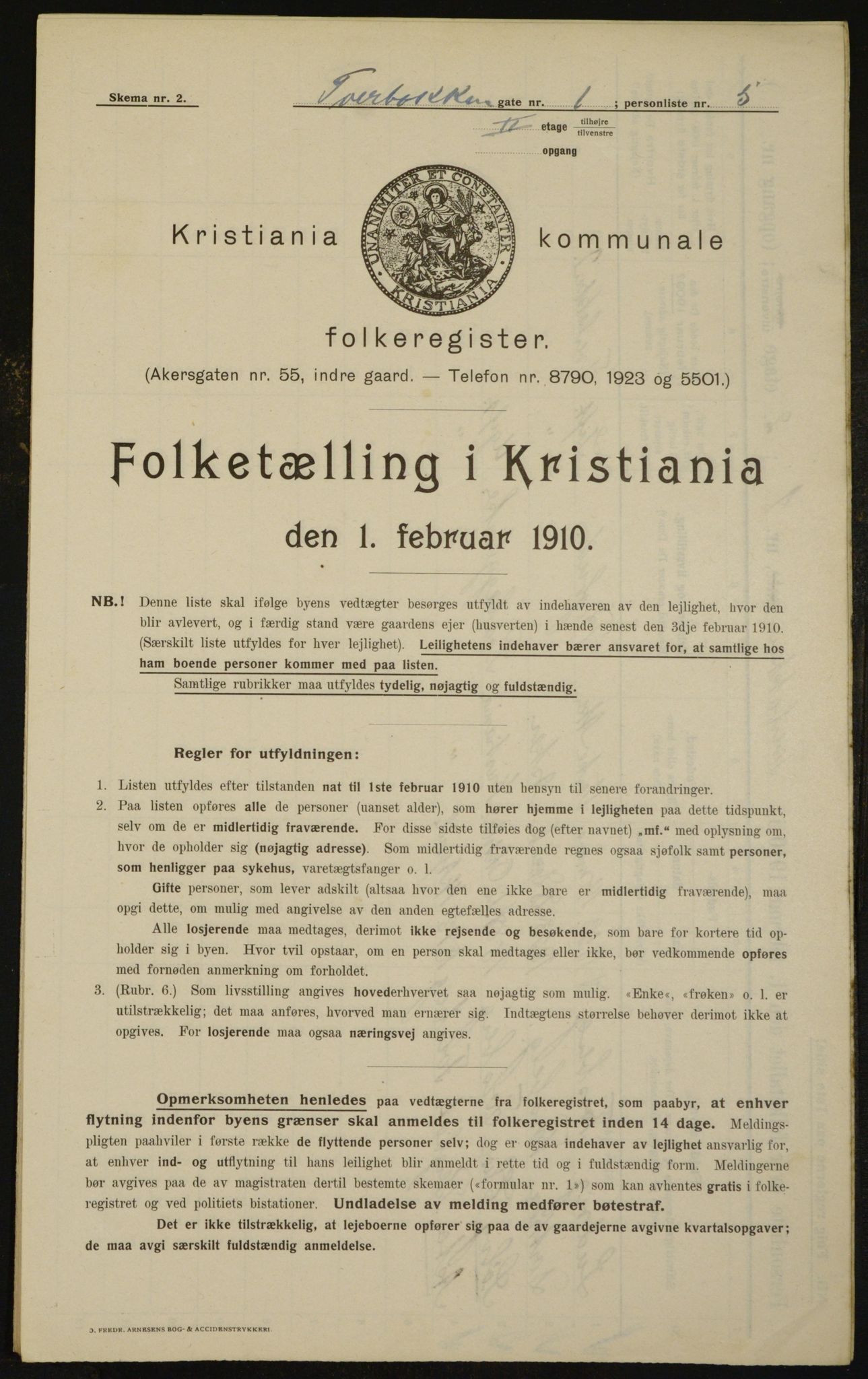 OBA, Municipal Census 1910 for Kristiania, 1910, p. 111399