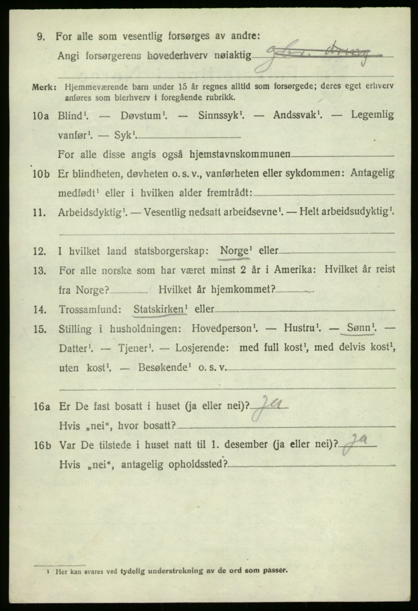 SAB, 1920 census for Kinn, 1920, p. 2282