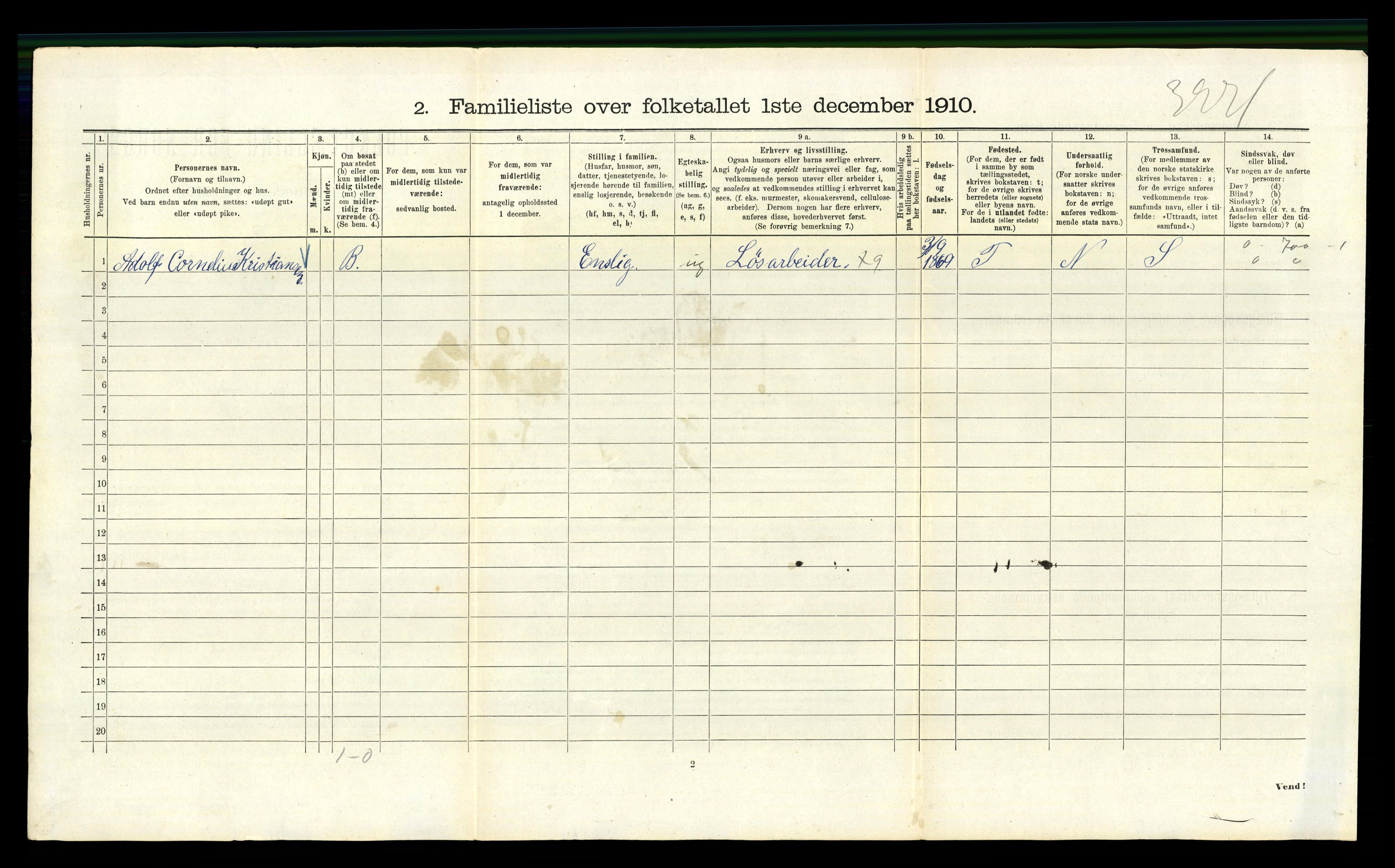 RA, 1910 census for Kristiania, 1910, p. 1800