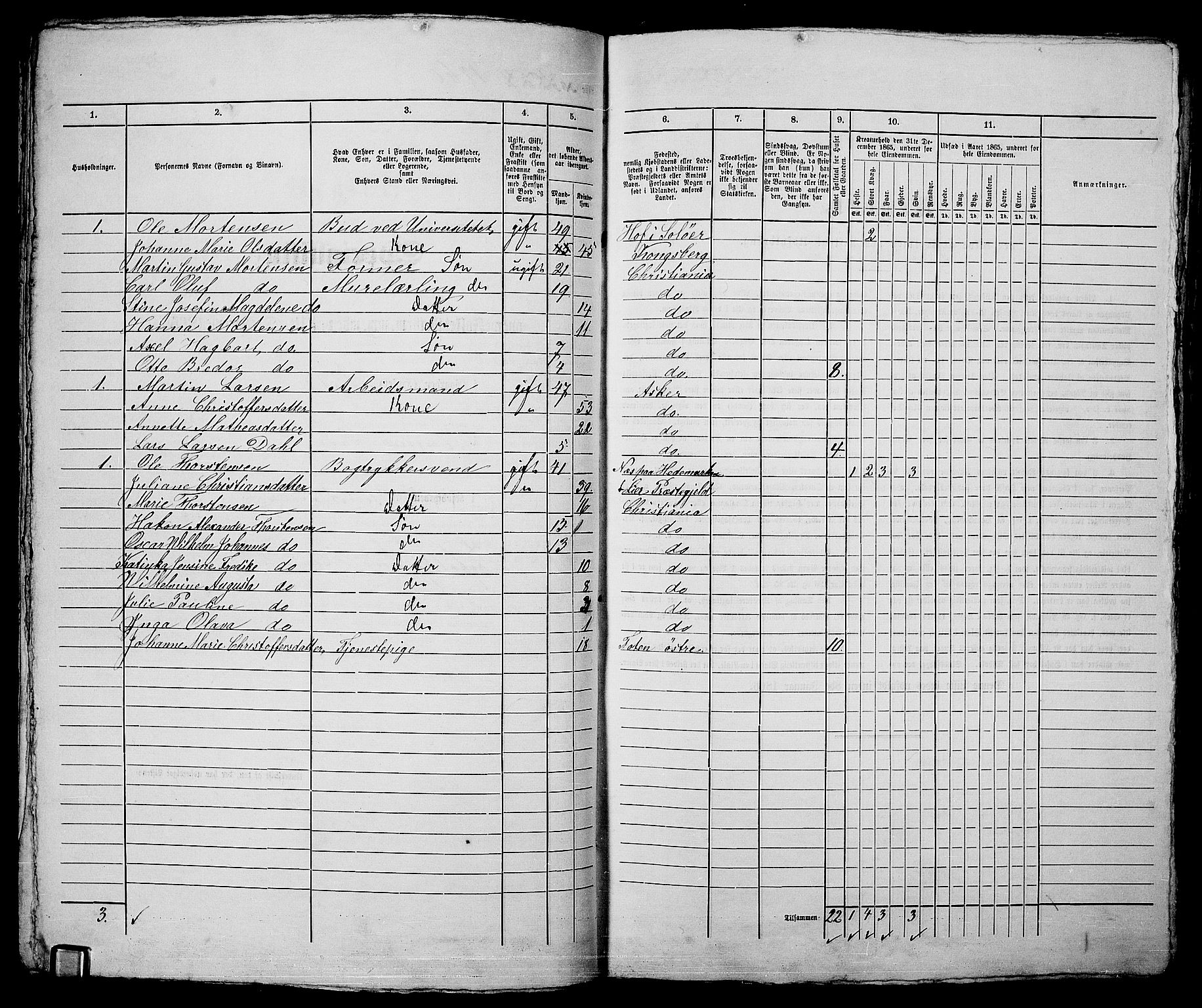 RA, 1865 census for Kristiania, 1865, p. 2861