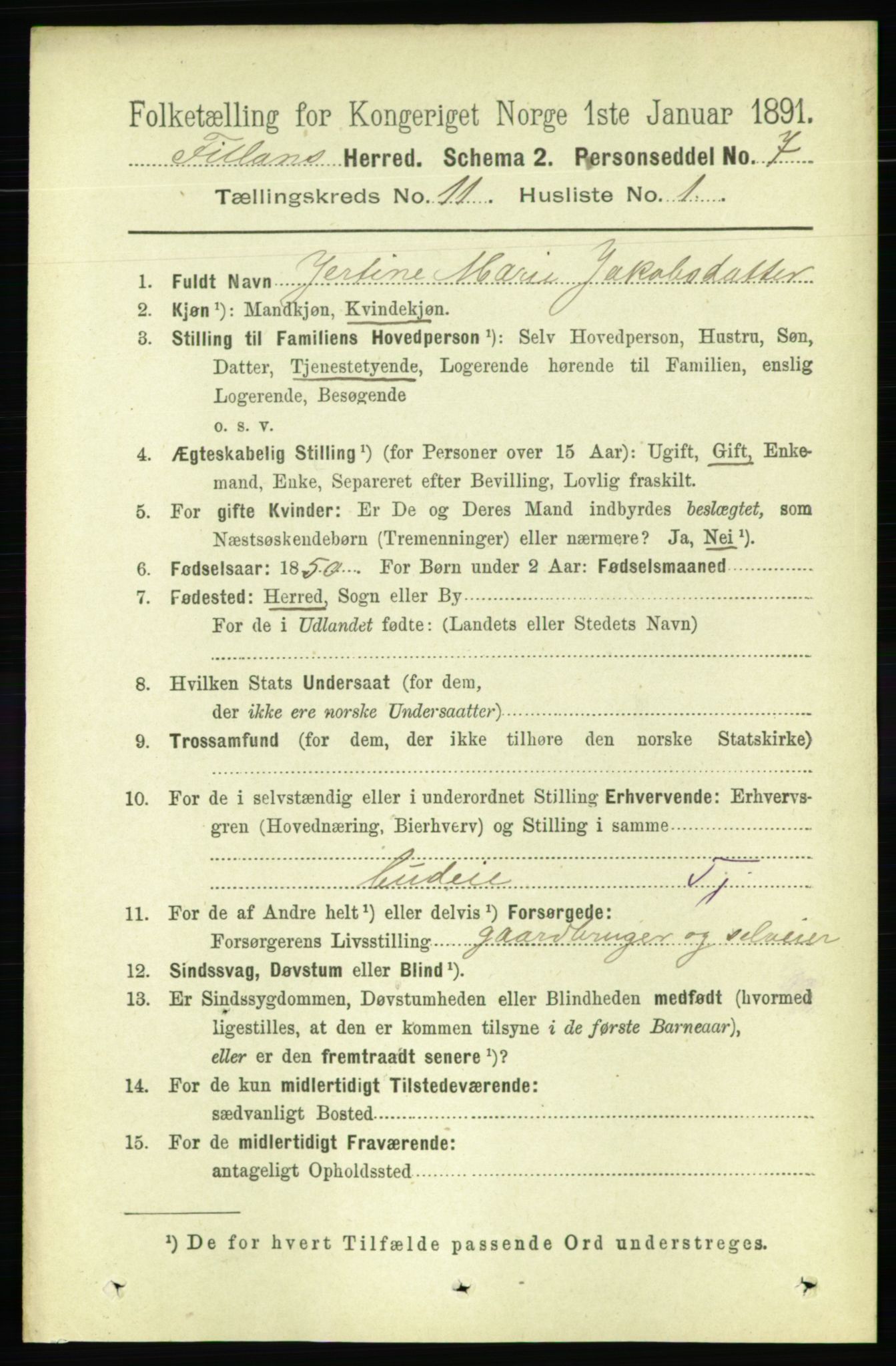 RA, 1891 census for 1616 Fillan, 1891, p. 2784