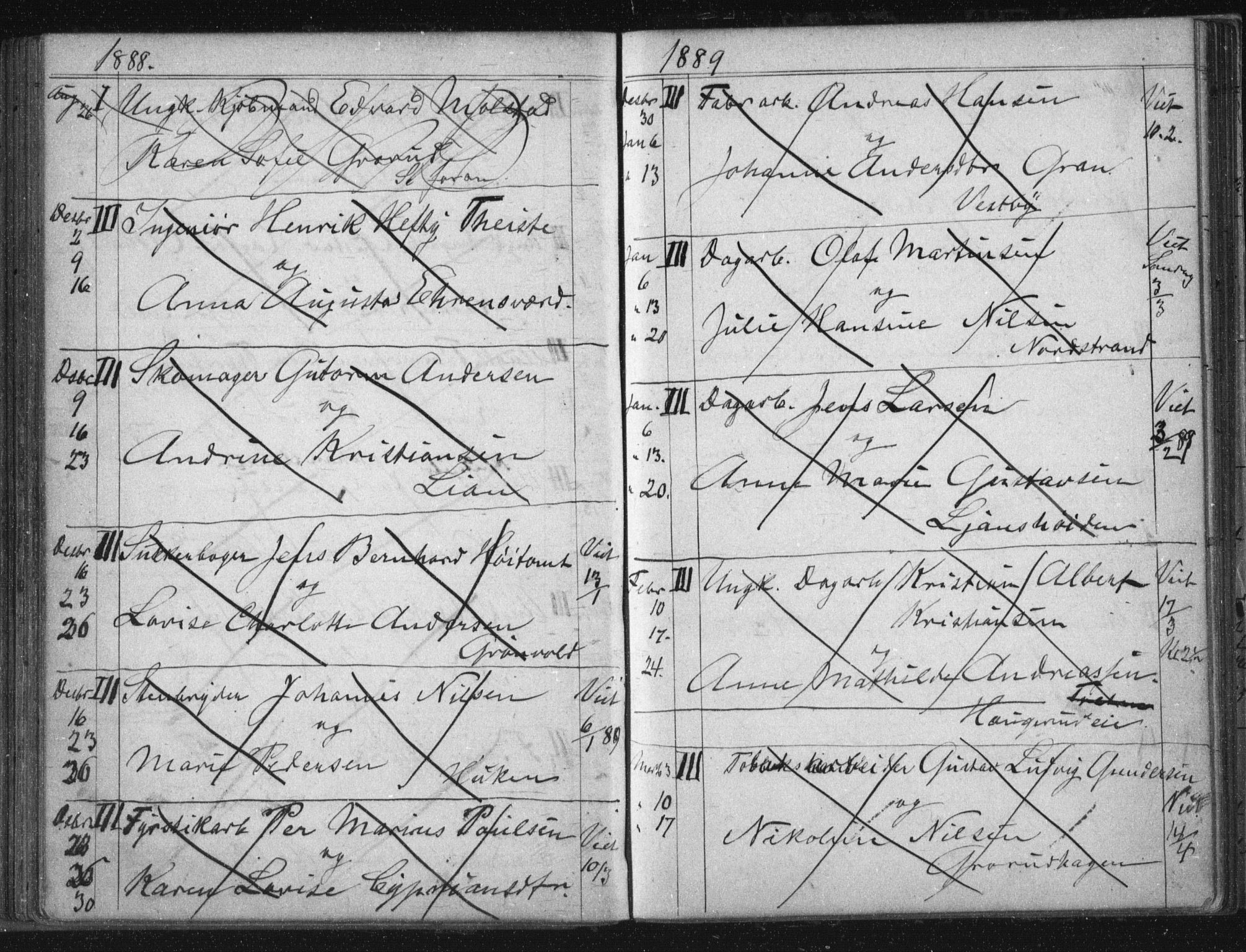 Østre Aker prestekontor Kirkebøker, AV/SAO-A-10840/H/Ha/L0005: Banns register no. I 5, 1879-1899