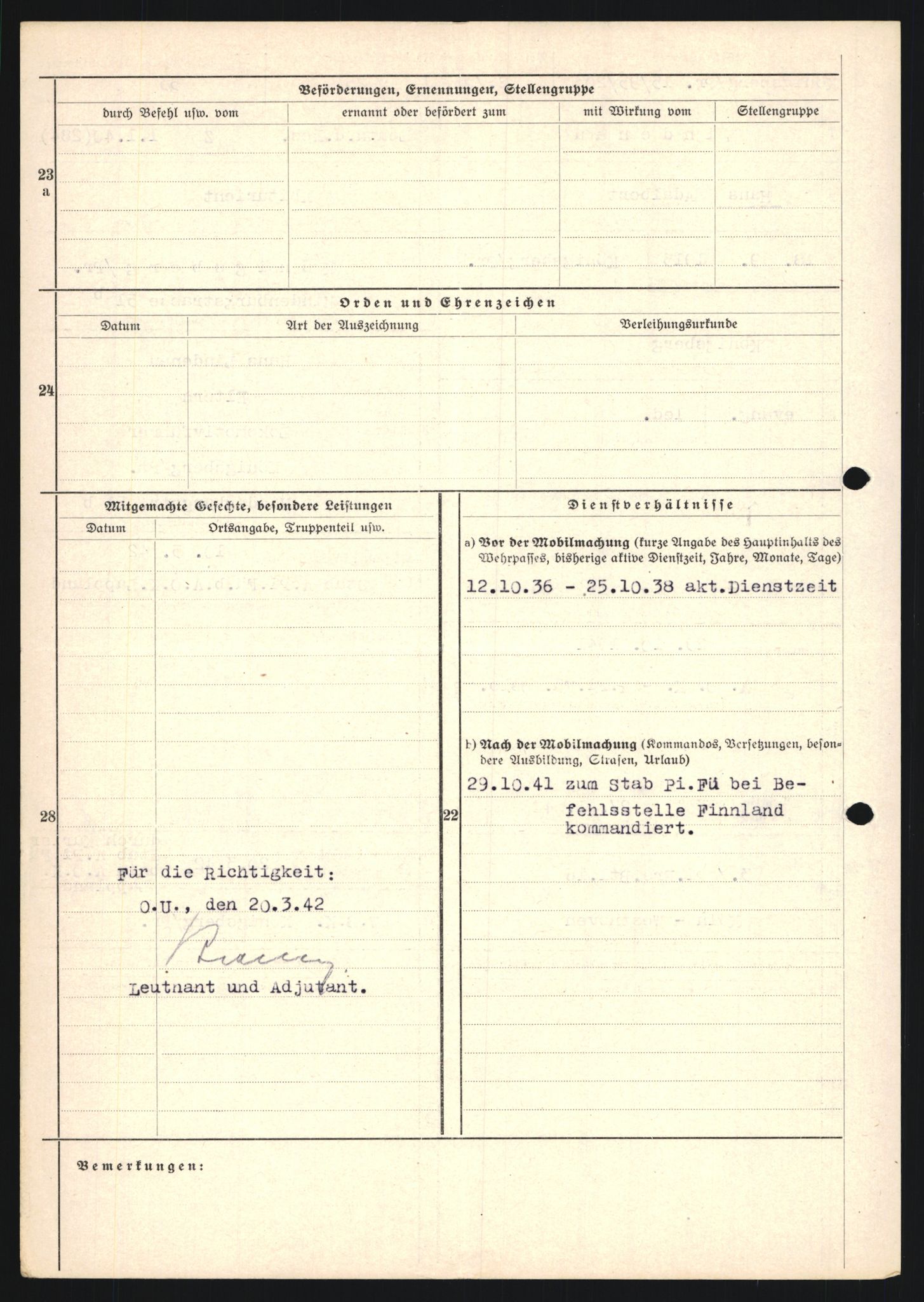 Forsvarets Overkommando. 2 kontor. Arkiv 11.4. Spredte tyske arkivsaker, AV/RA-RAFA-7031/D/Dar/Dara/L0018: Personalbøker, 1940-1945, p. 1006