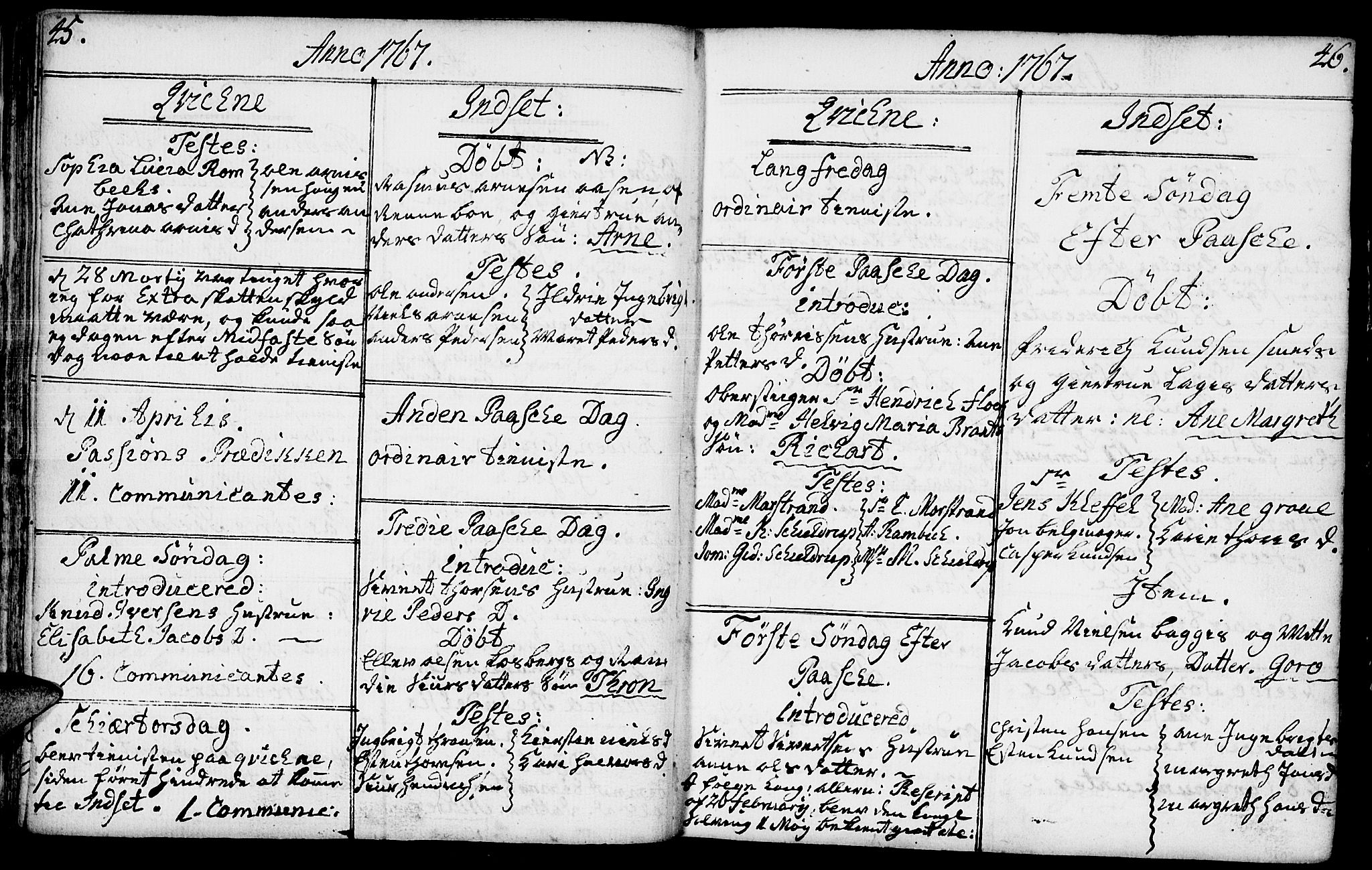 Kvikne prestekontor, SAH/PREST-064/H/Ha/Haa/L0002: Parish register (official) no. 2, 1764-1784, p. 45-46