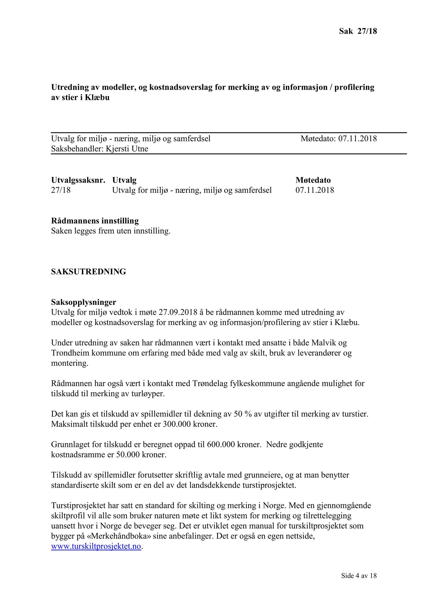 Klæbu Kommune, TRKO/KK/06-UM/L005: Utvalg for miljø - Møtedokumenter 2018, 2018, p. 781