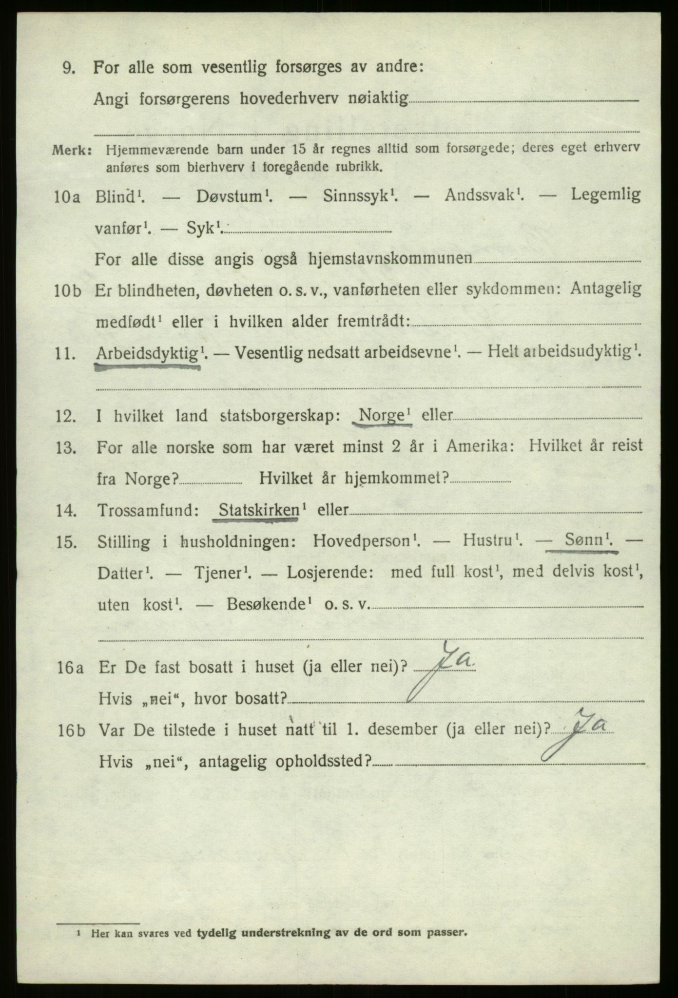 SAB, 1920 census for Bremanger, 1920, p. 4395