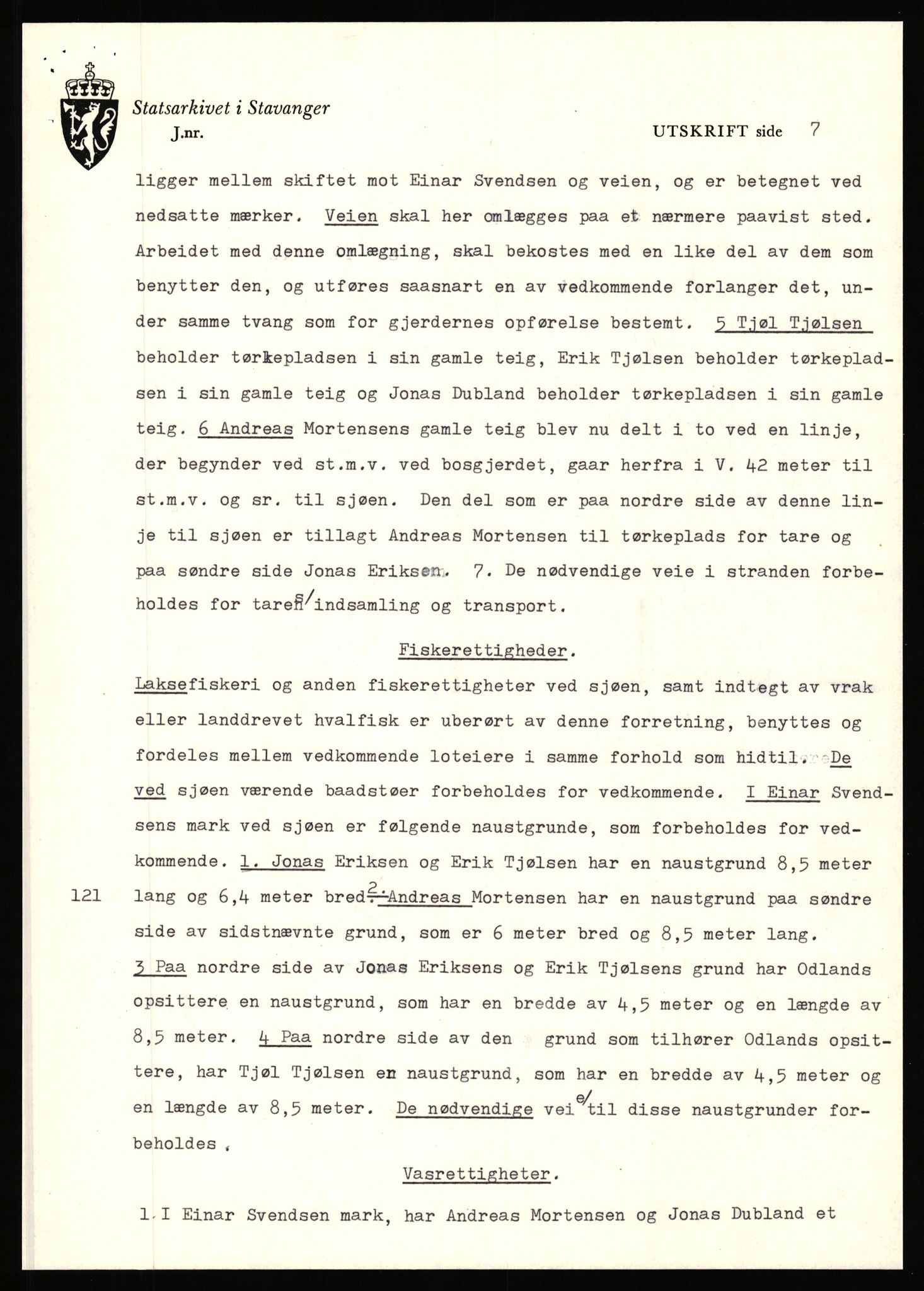 Statsarkivet i Stavanger, SAST/A-101971/03/Y/Yj/L0100: Avskrifter sortert etter gårdsnavn: Ålgård - Årsland, 1750-1930, p. 652